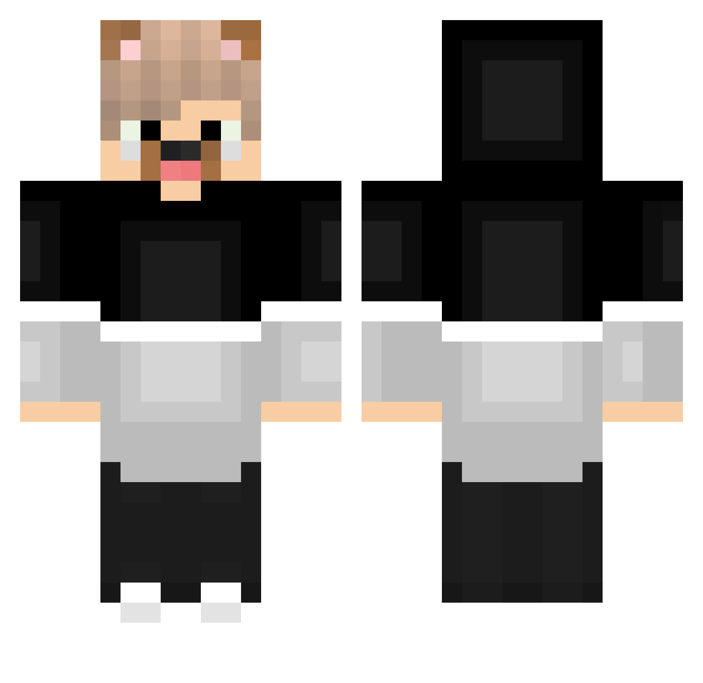 PayBox Minecraft skin, front and back view