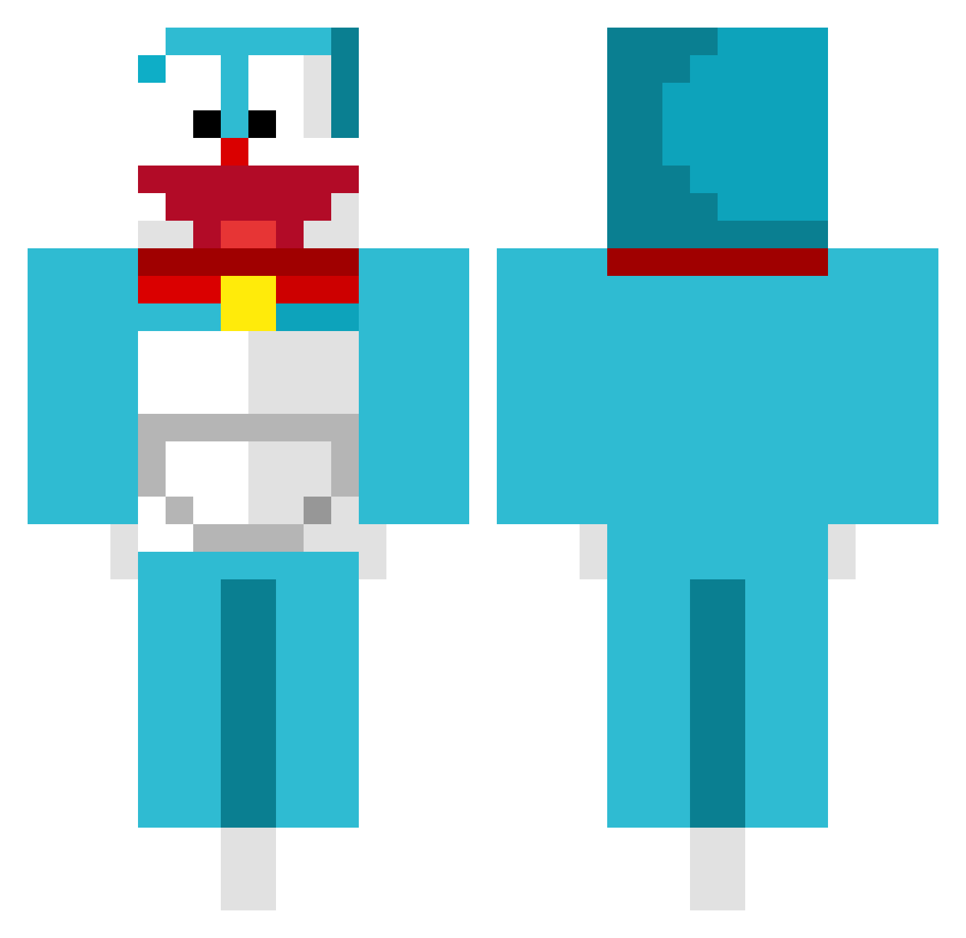 zzarinowilling12 Minecraft skin, front and back view