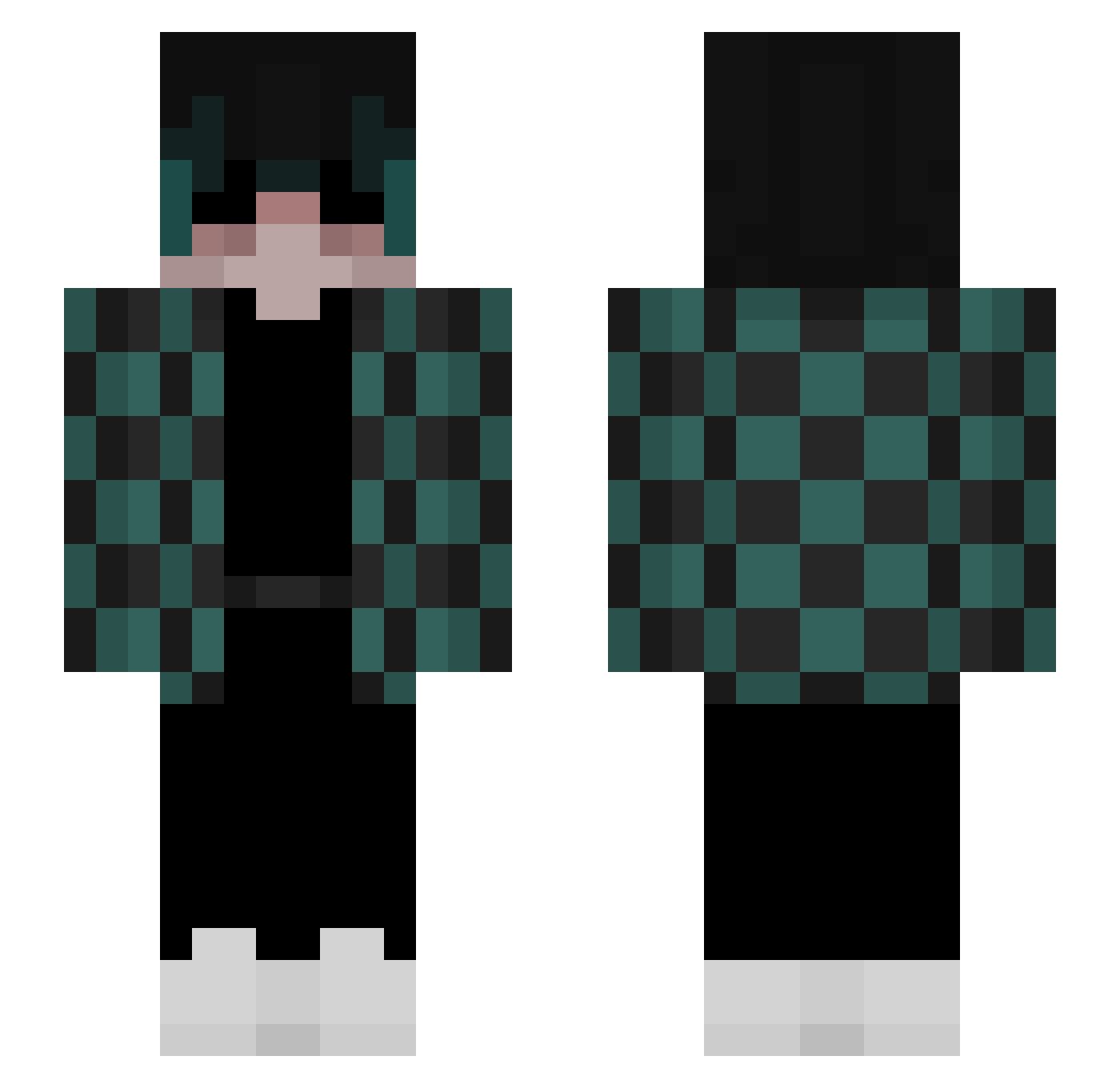 murums Minecraft skin, front and back view