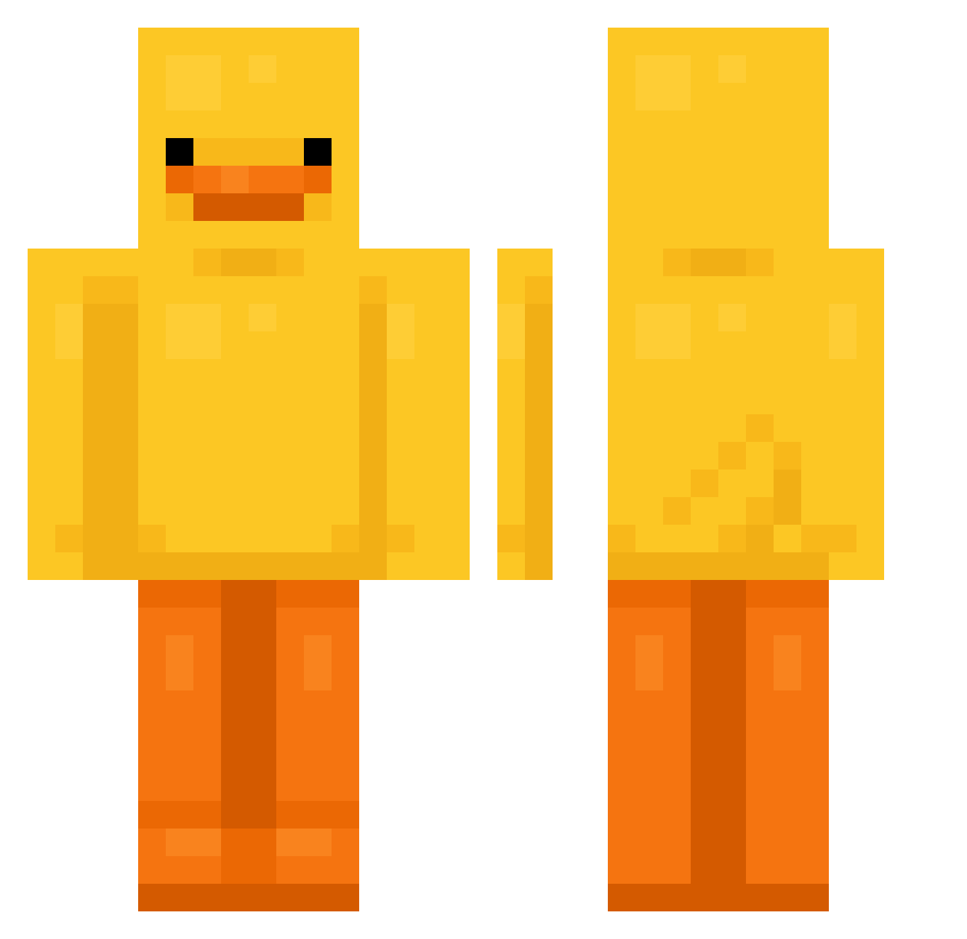 Rexstar336 Minecraft skin, front and back view