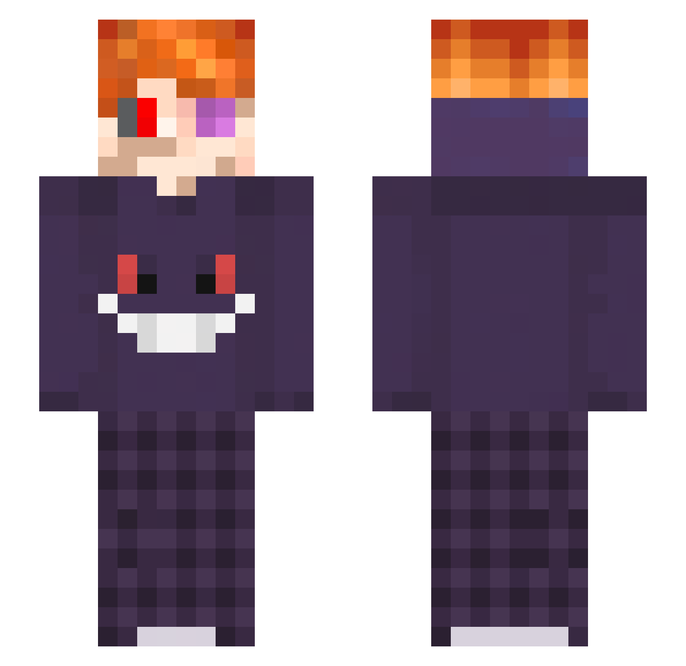 Diex_Tensei Minecraft skin, front and back view