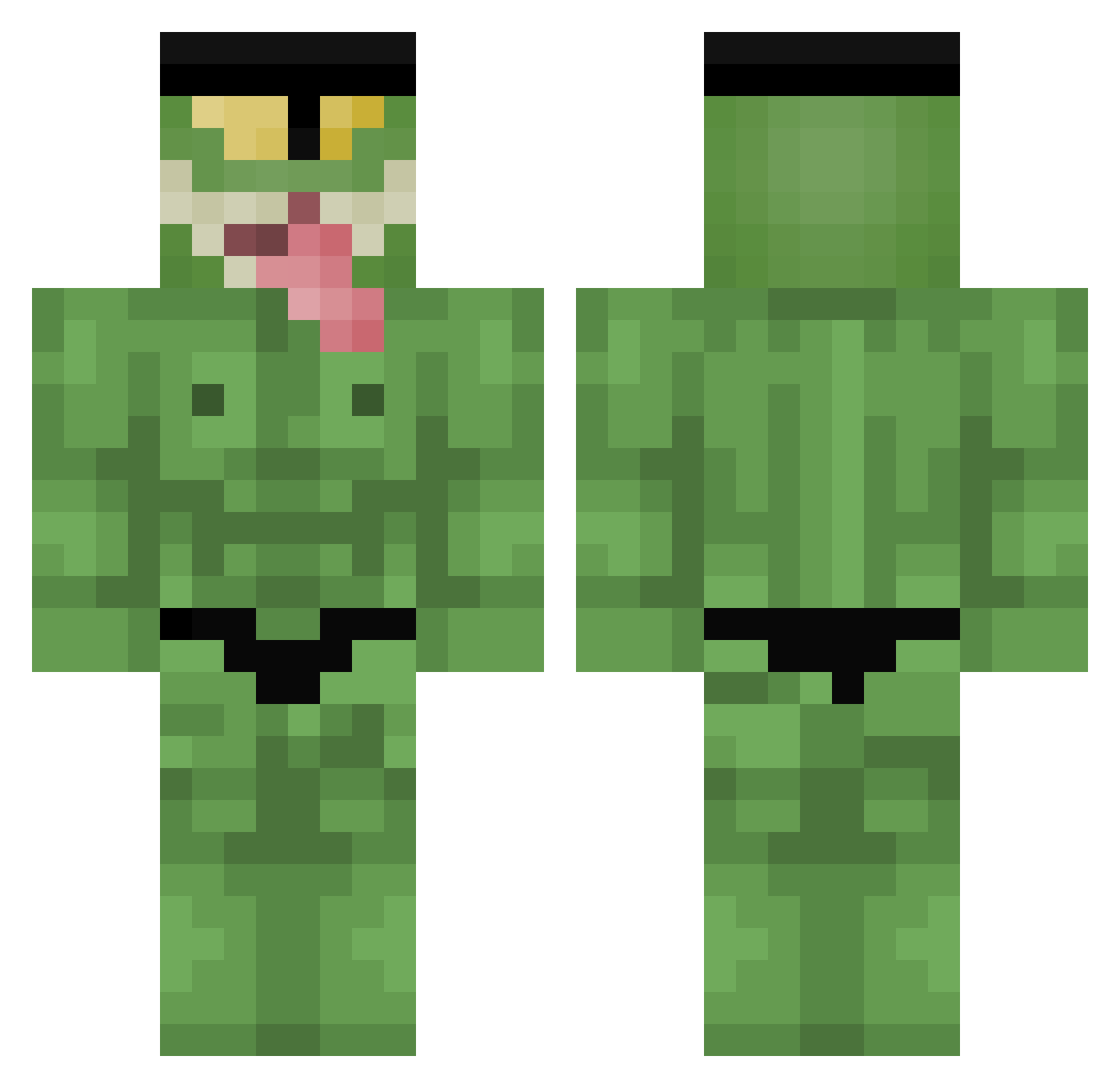 ThePieroo Minecraft skin, front and back view