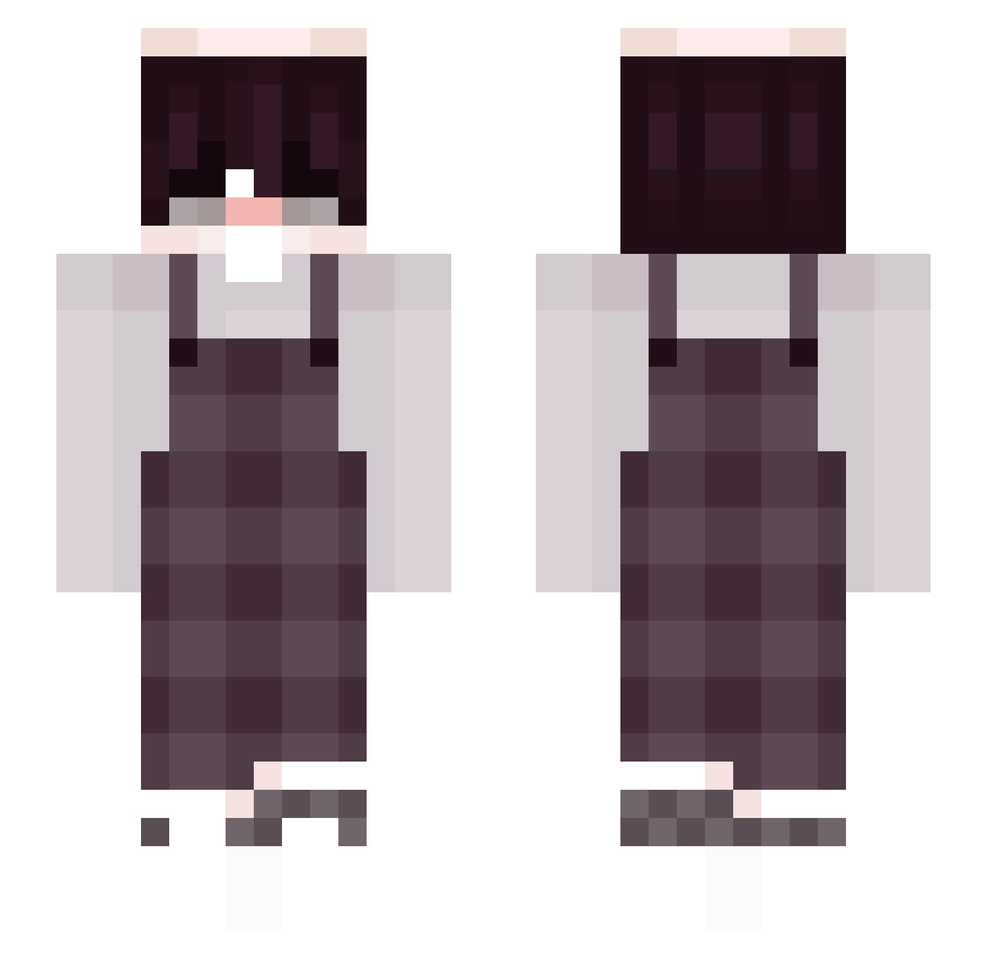 fsww Minecraft skin, front and back view