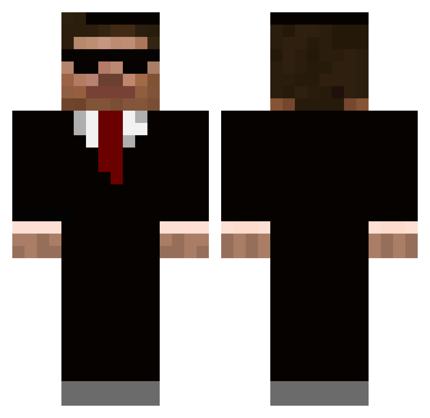 Matti Minecraft skin, front and back view