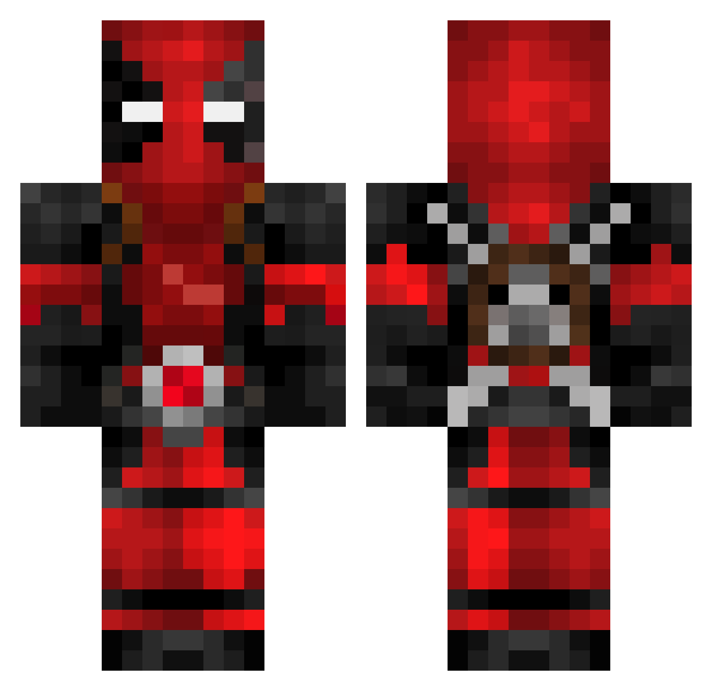 xTaAuSHuiFU0 Minecraft skin, front and back view