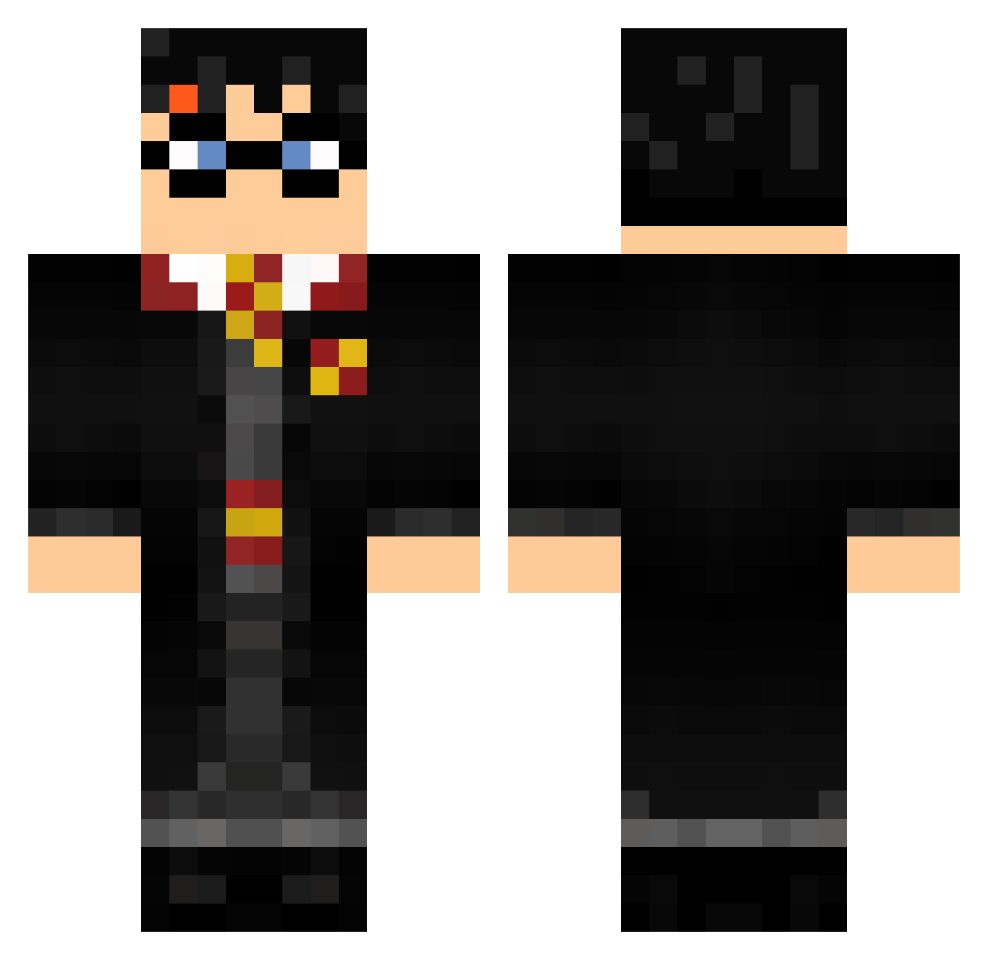 Krobon123321 Minecraft skin, front and back view