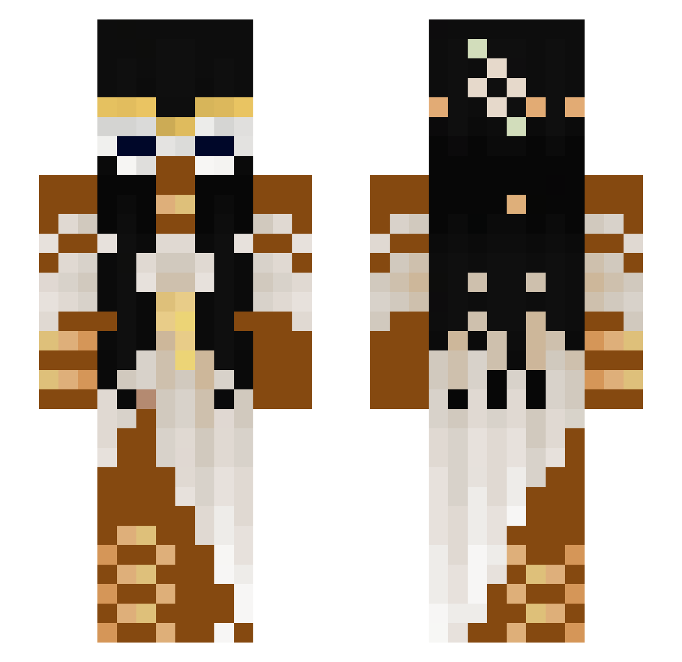 Diamondcat557 Minecraft skin, front and back view