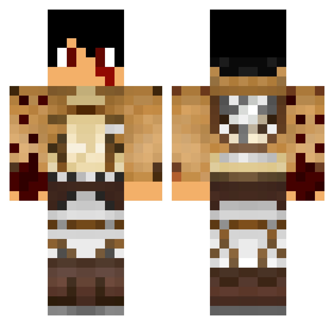 ghostblack02 Minecraft skin, front and back view