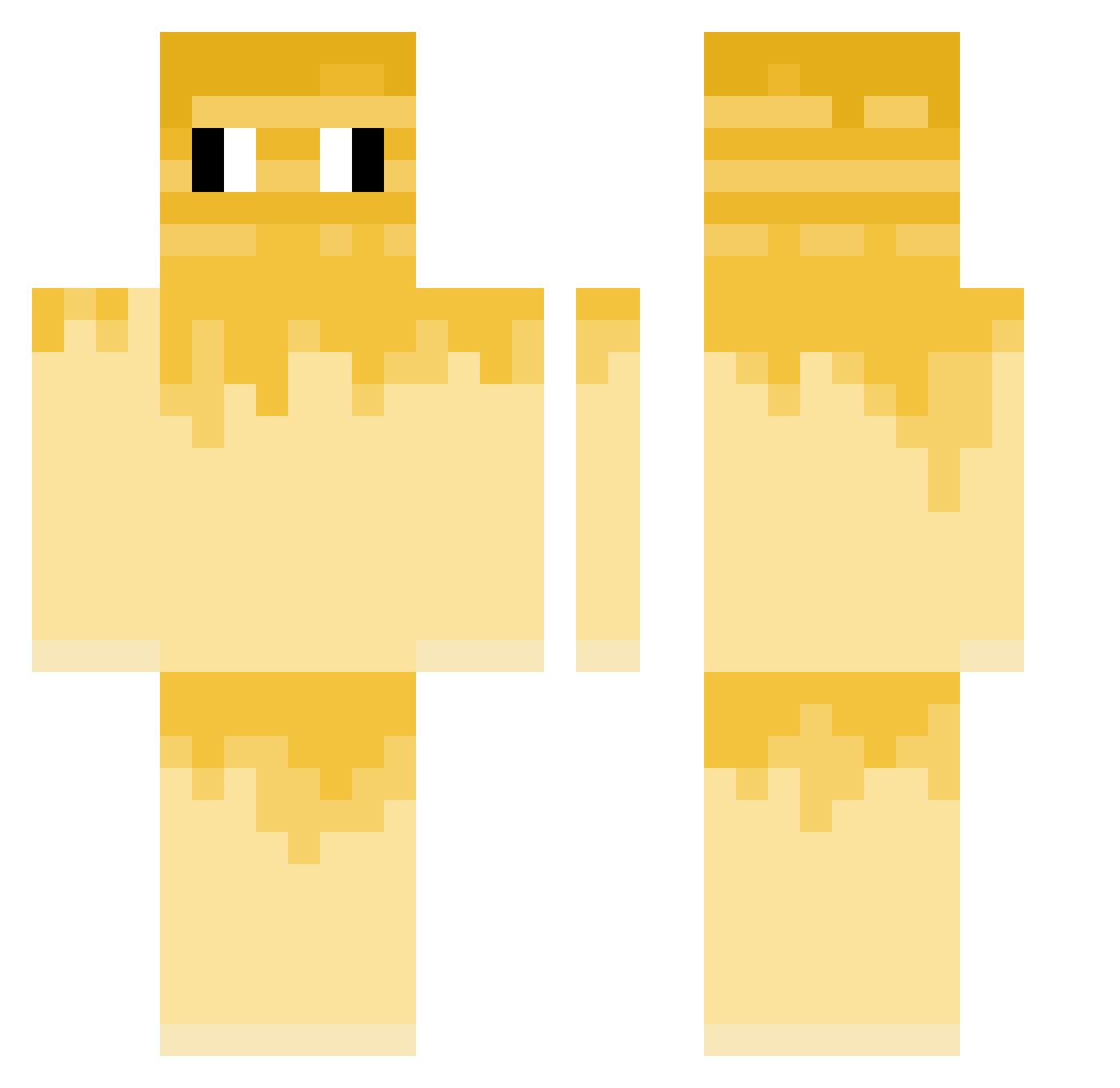 McJuuice Minecraft skin, front and back view