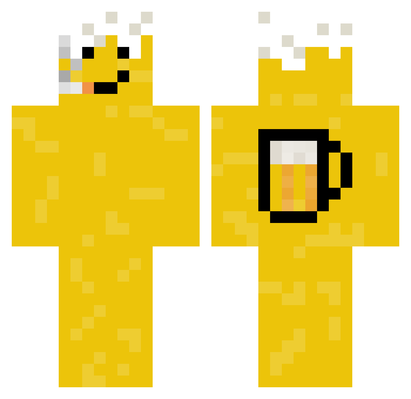 BusB3rnd Minecraft skin, front and back view