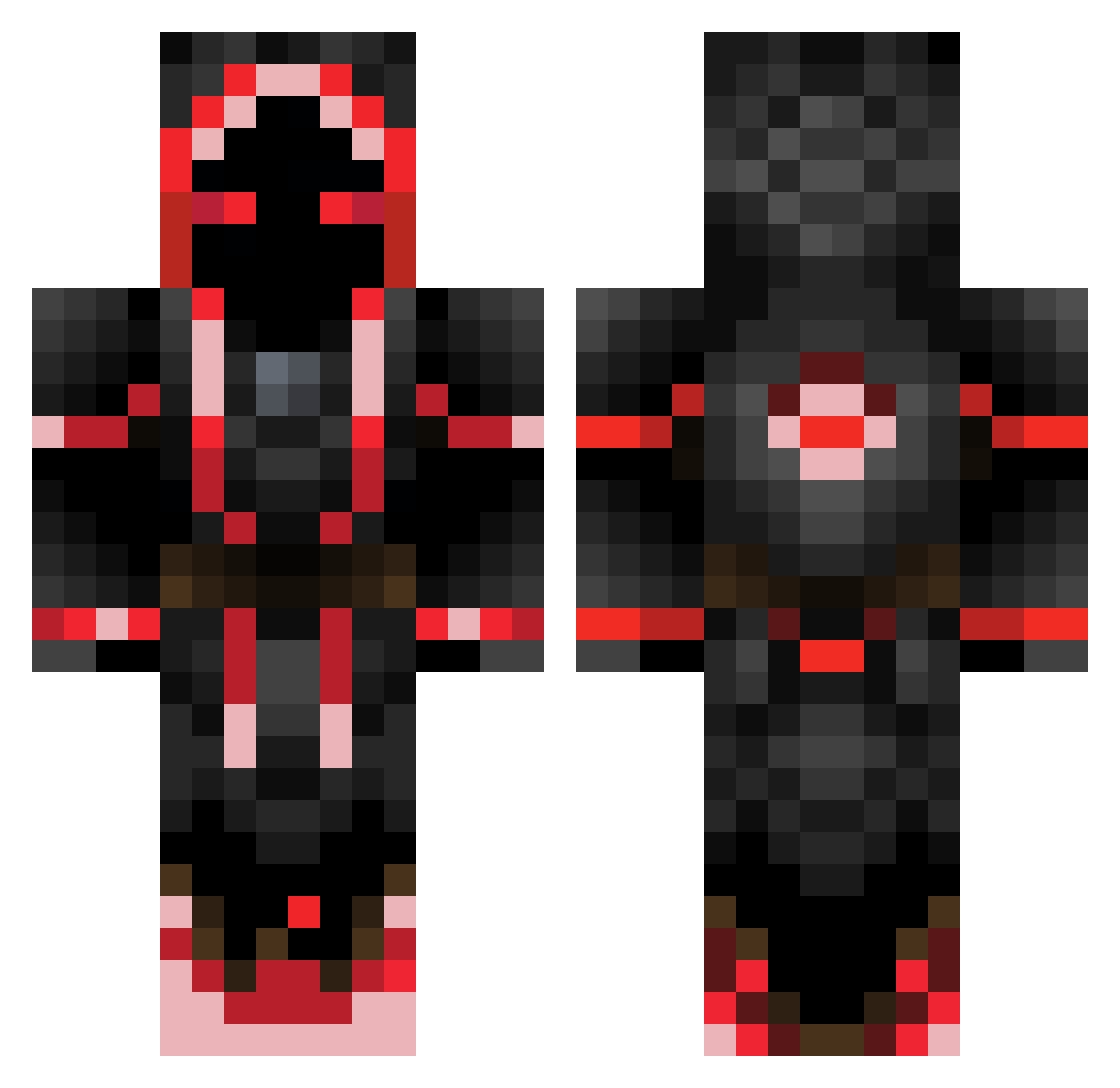 OXPaulusXO Minecraft skin, front and back view