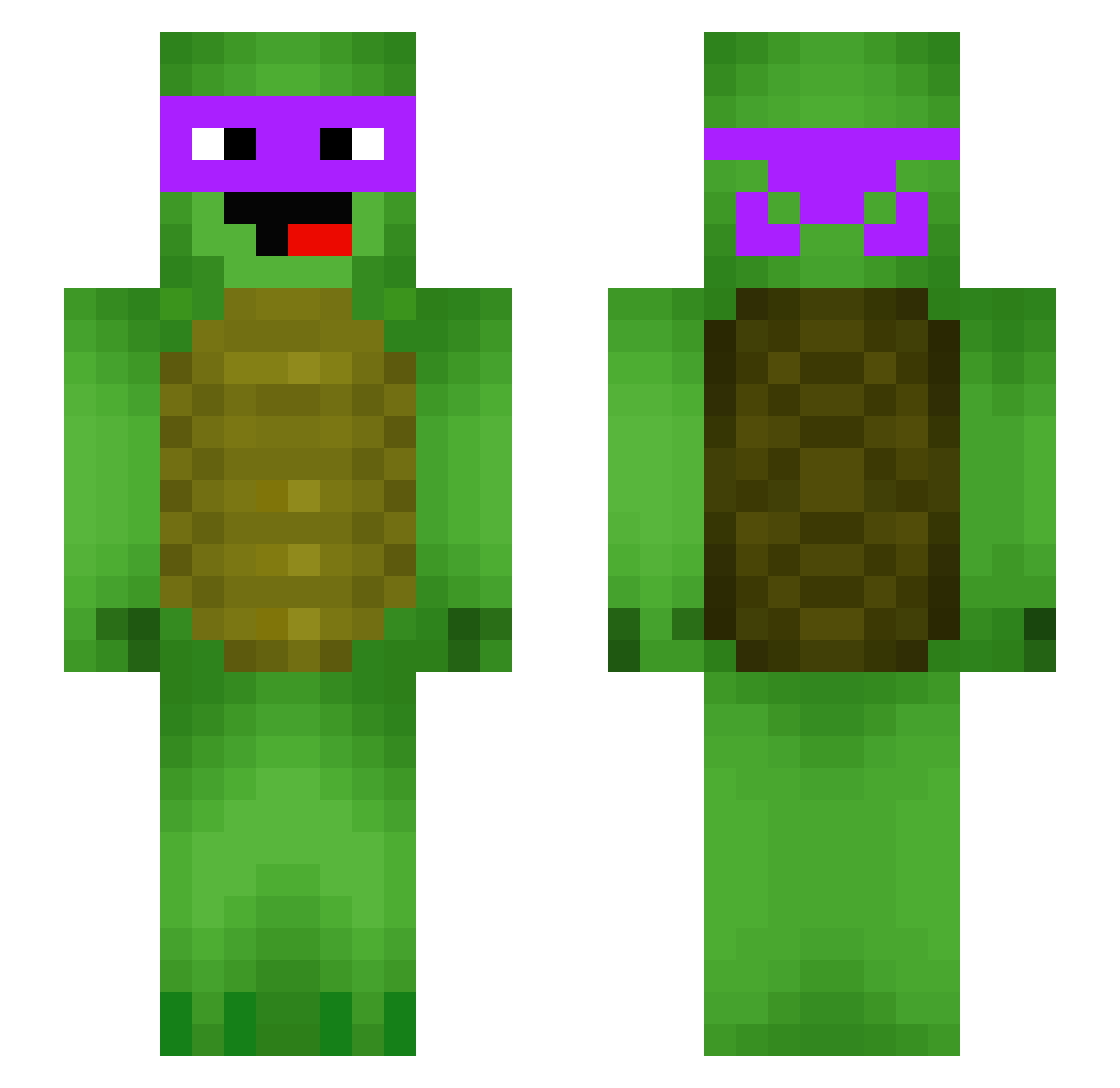 Lizzzzia Minecraft skin, front and back view