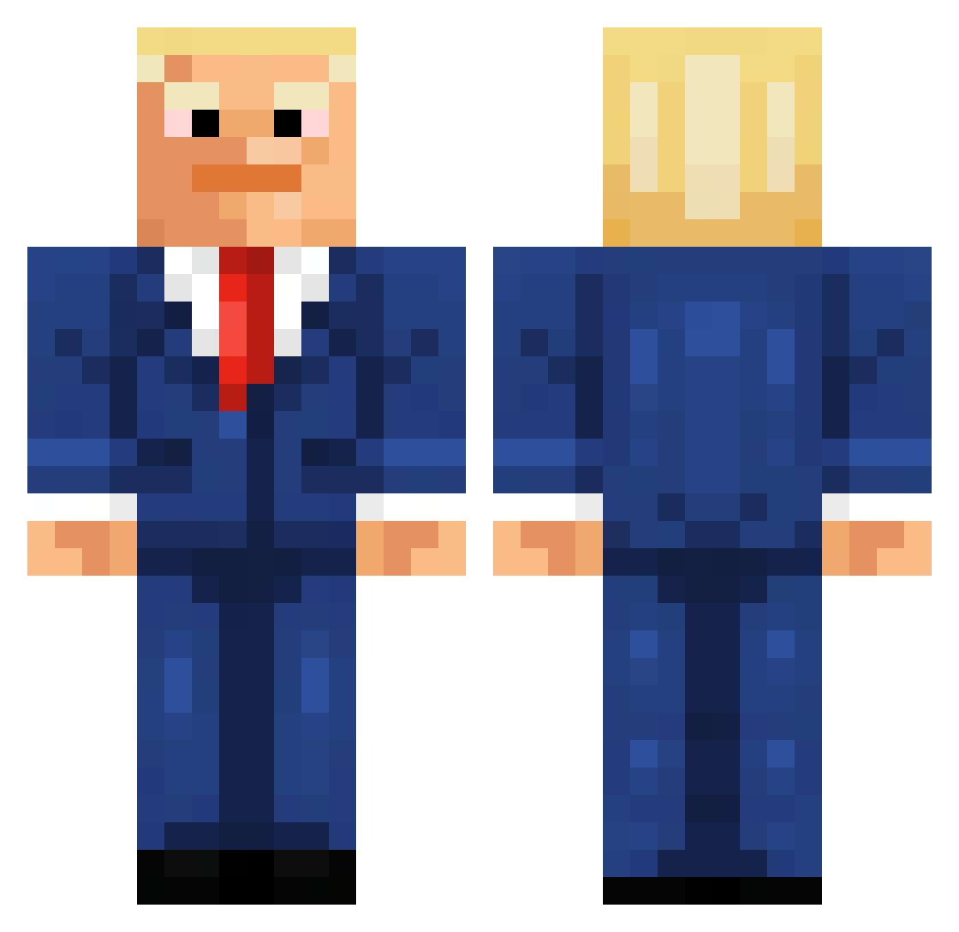 171Contracts Minecraft skin, front and back view