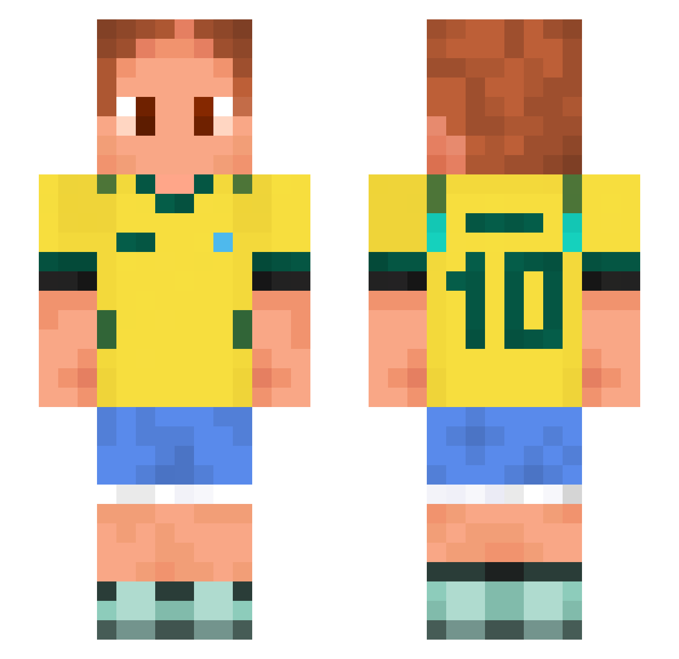 Lev4518 Minecraft skin, front and back view
