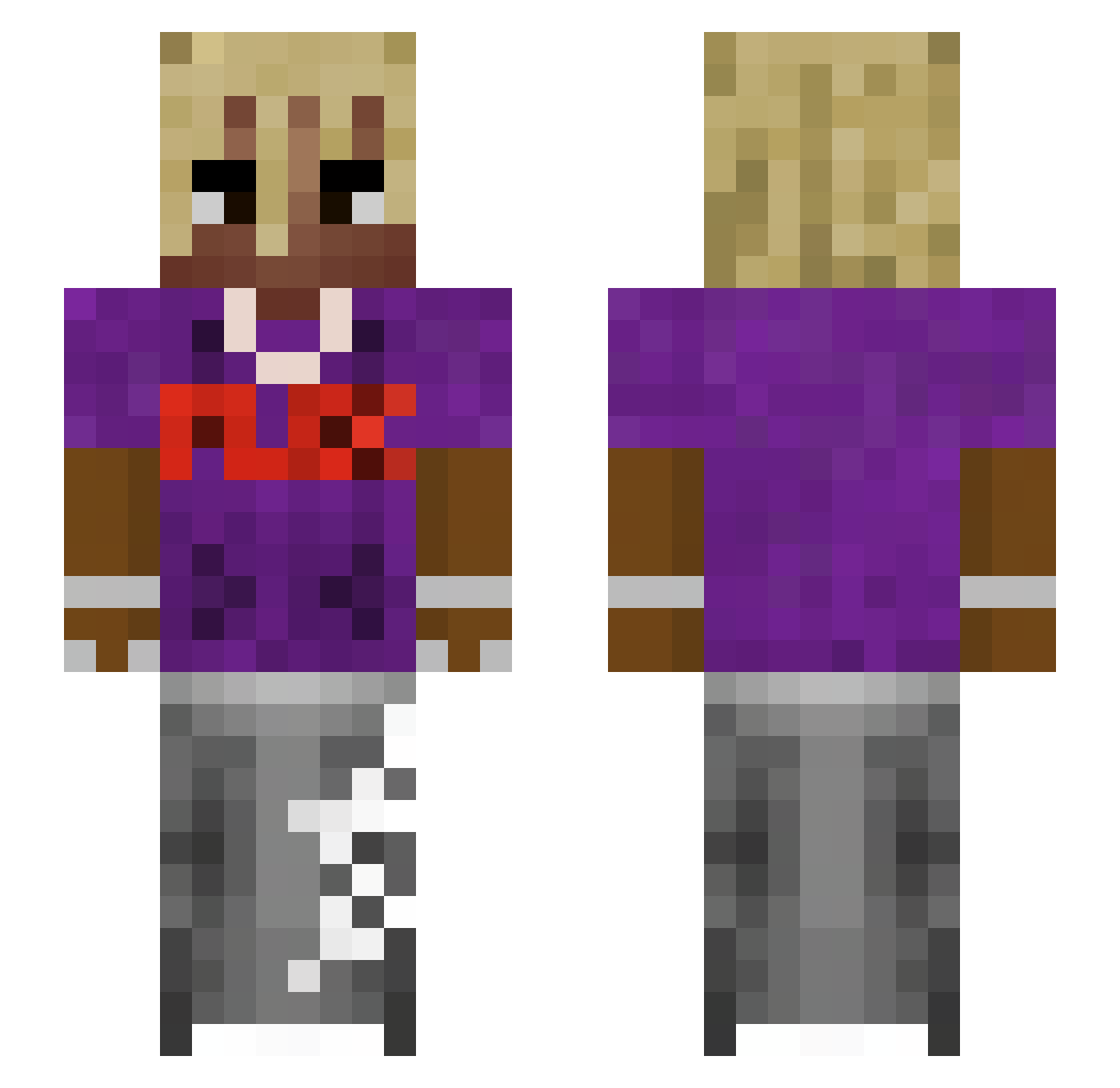 _OhFusion_ Minecraft skin, front and back view