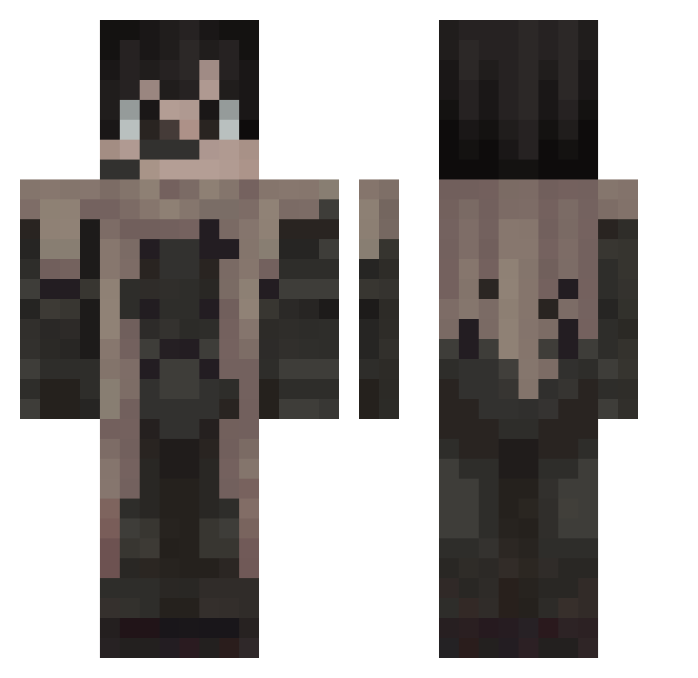 Frosty0nips Minecraft skin, front and back view