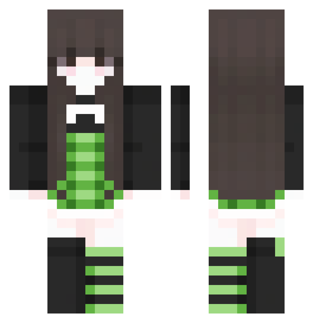 UsuriVT Minecraft skin, front and back view