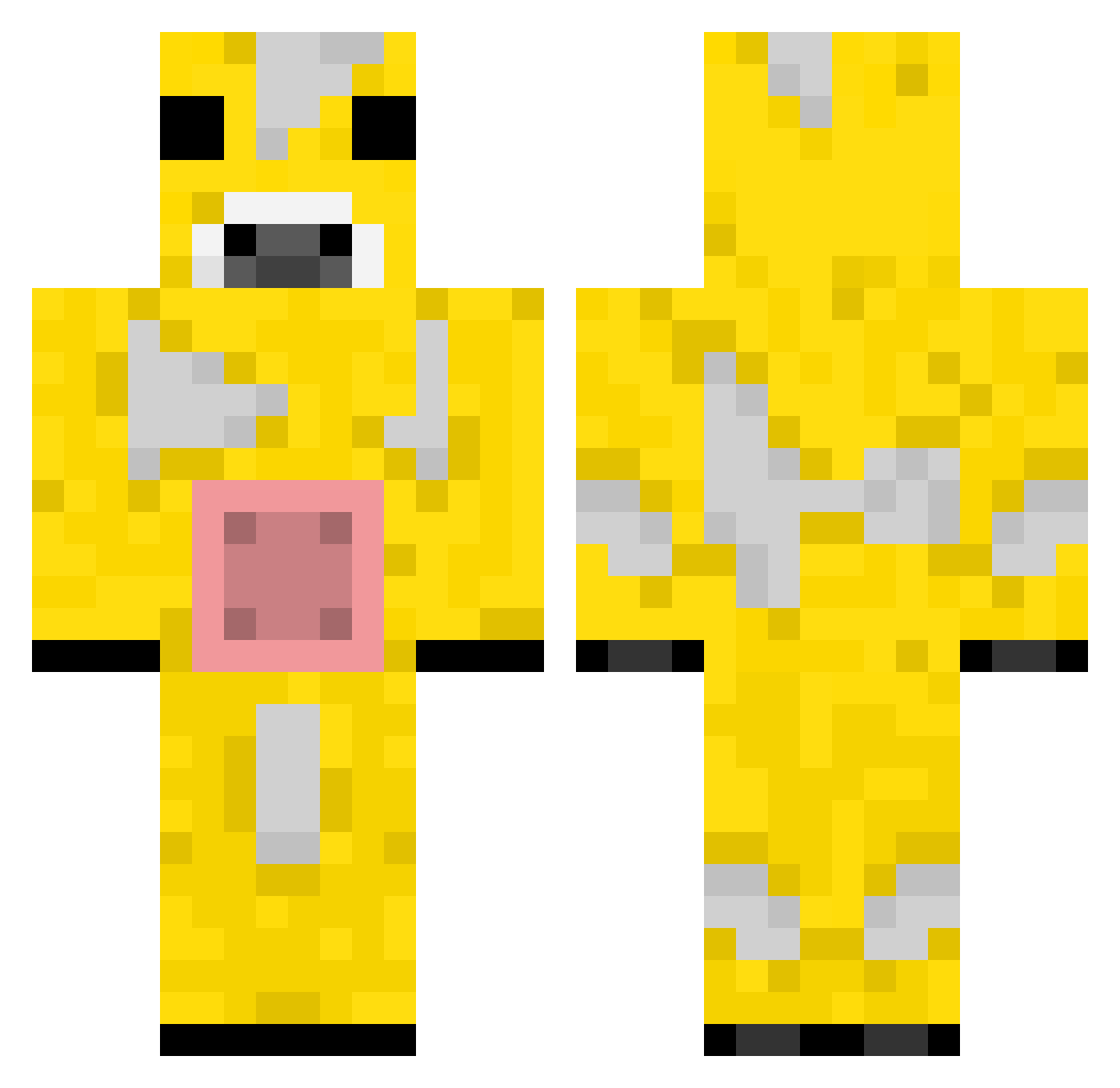 acheesyburrito Minecraft skin, front and back view
