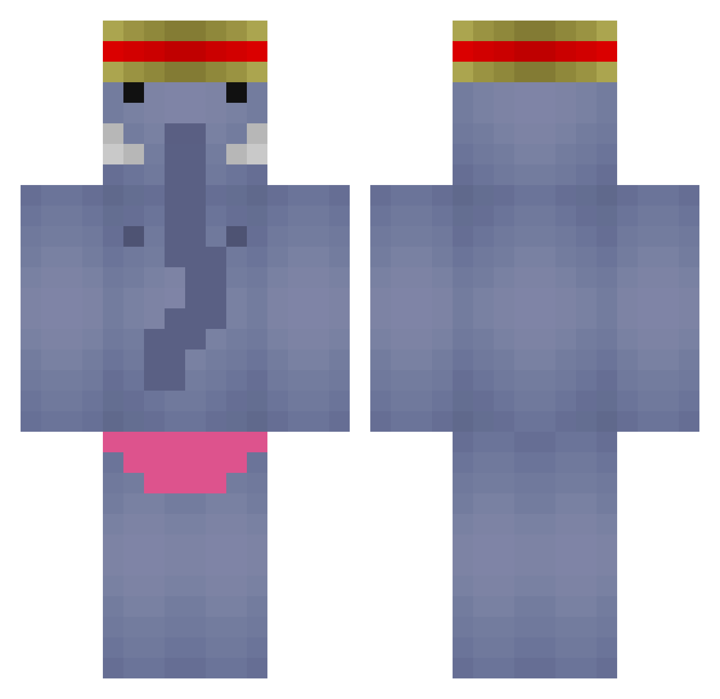 d0mthedon Minecraft skin, front and back view