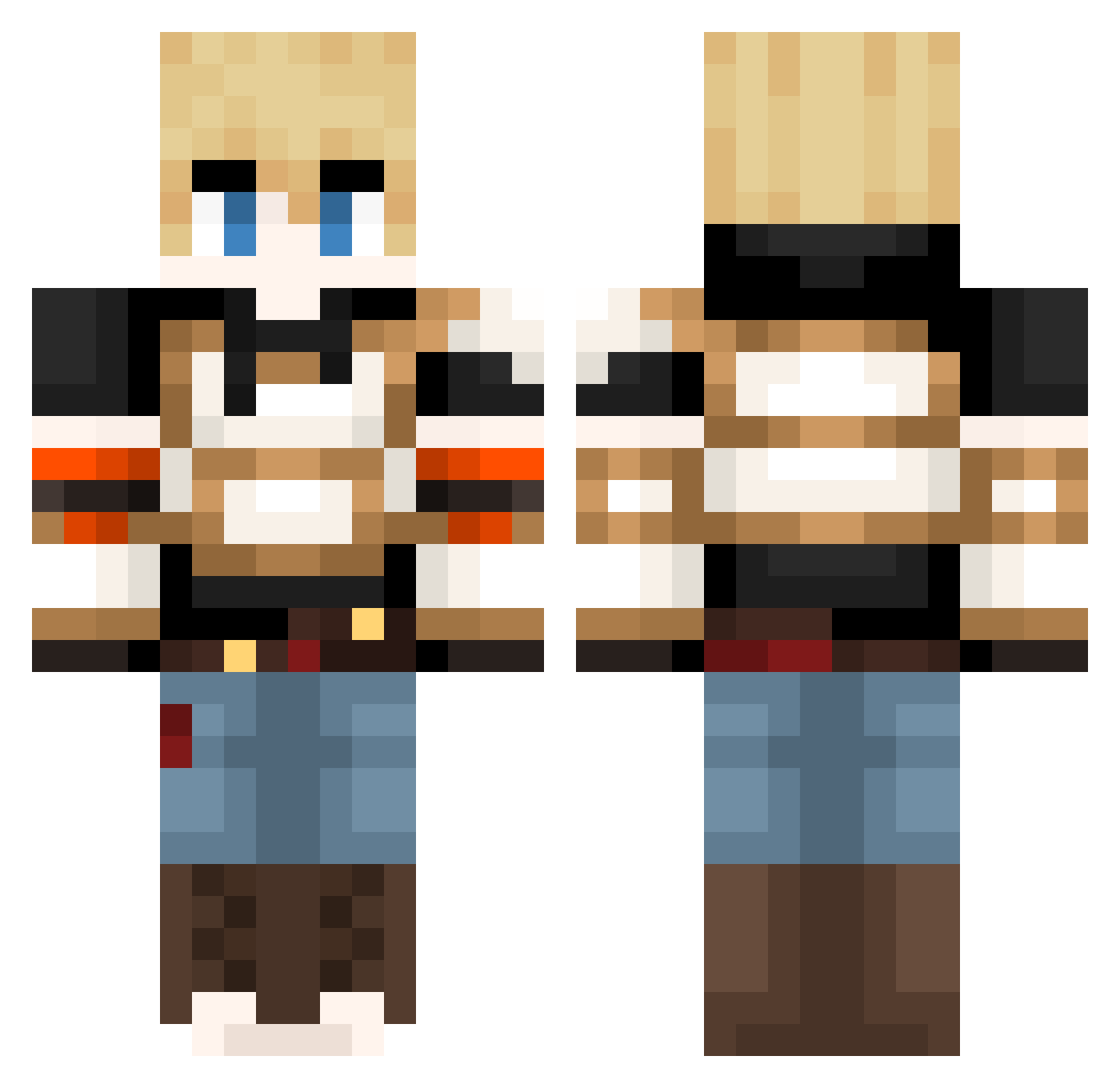 JayokuHoutenjin7 Minecraft skin, front and back view