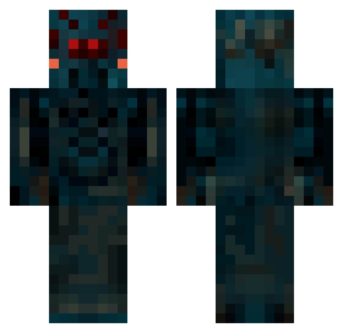looks2side Minecraft skin, front and back view