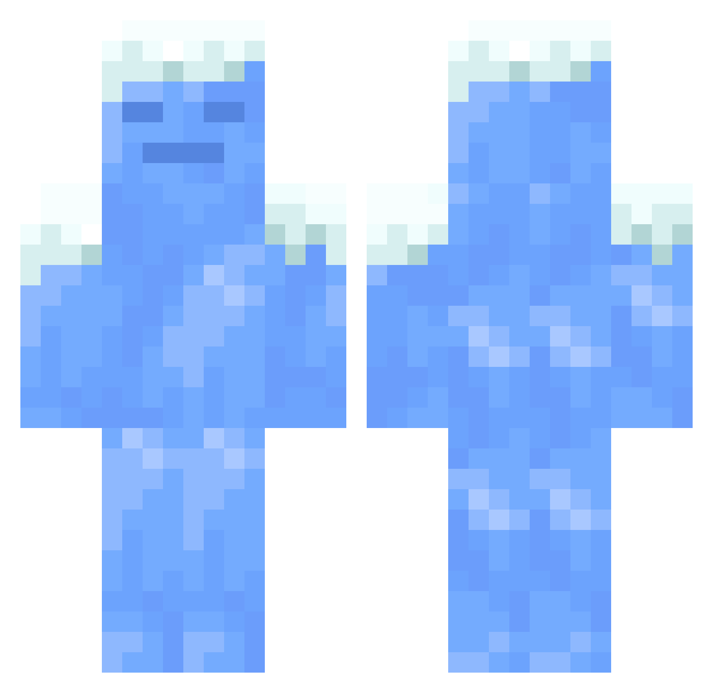 Wide Minecraft skin, front and back view