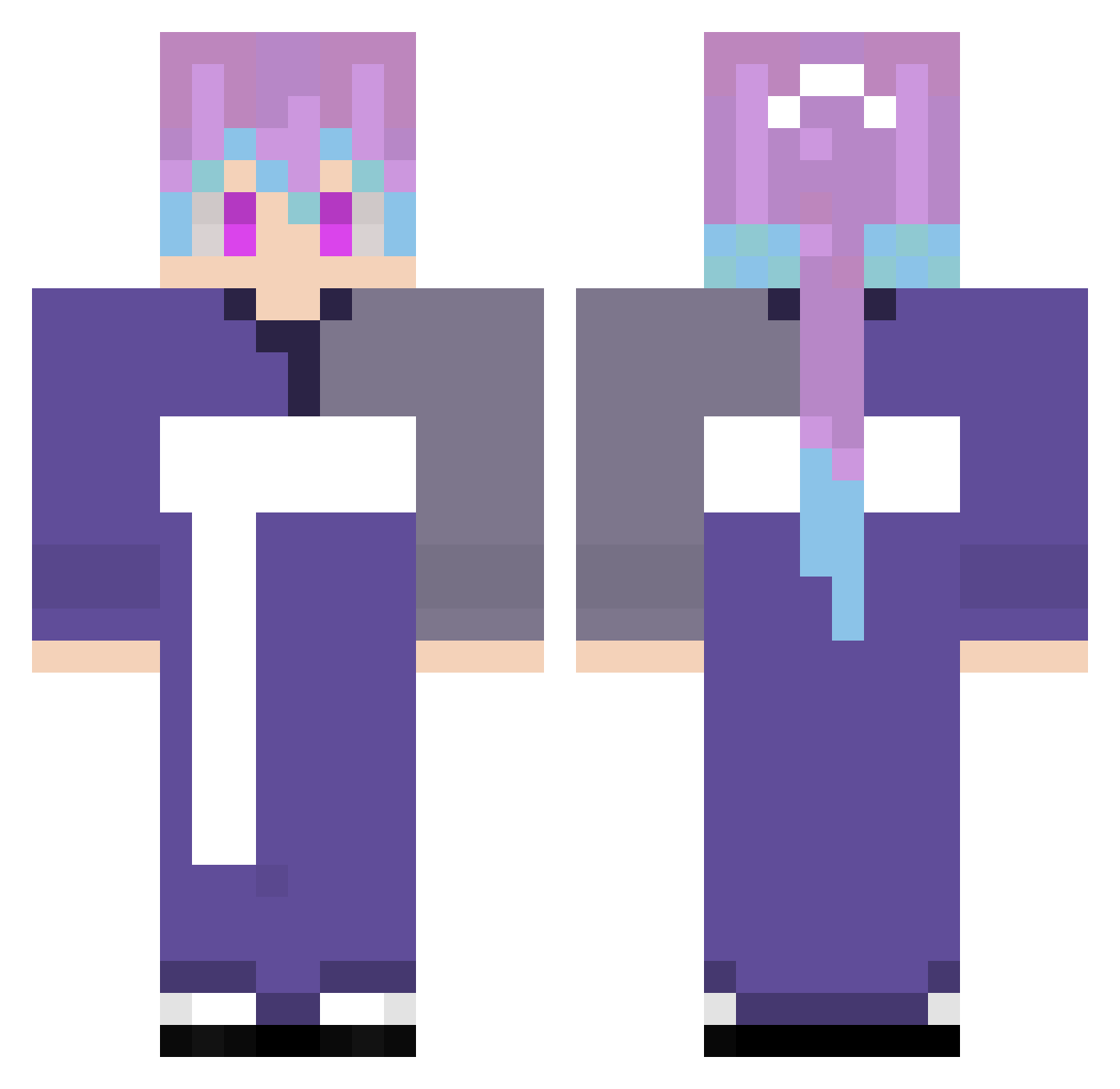vivimaru213 Minecraft skin, front and back view