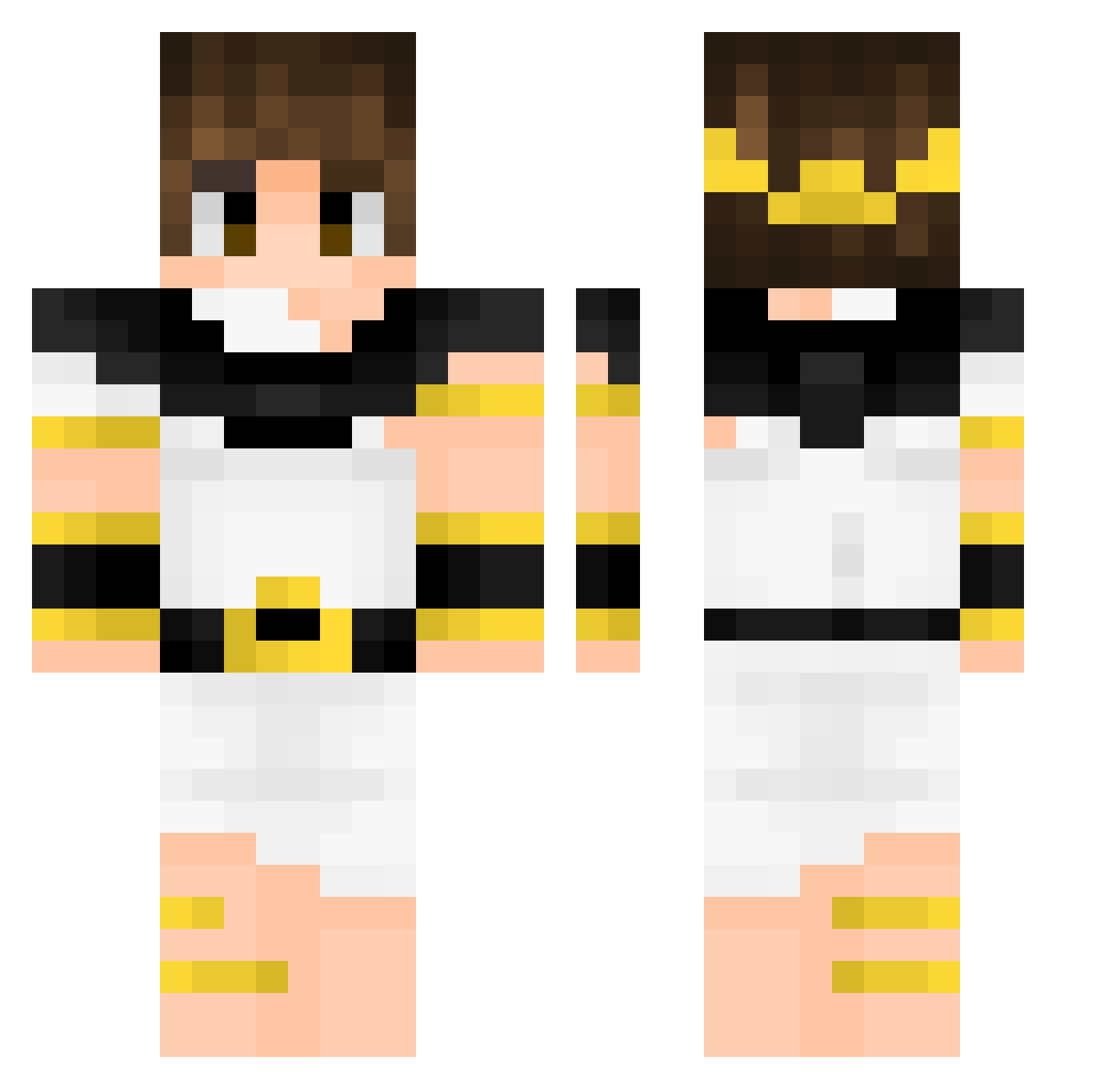 MPMob Minecraft skin, front and back view