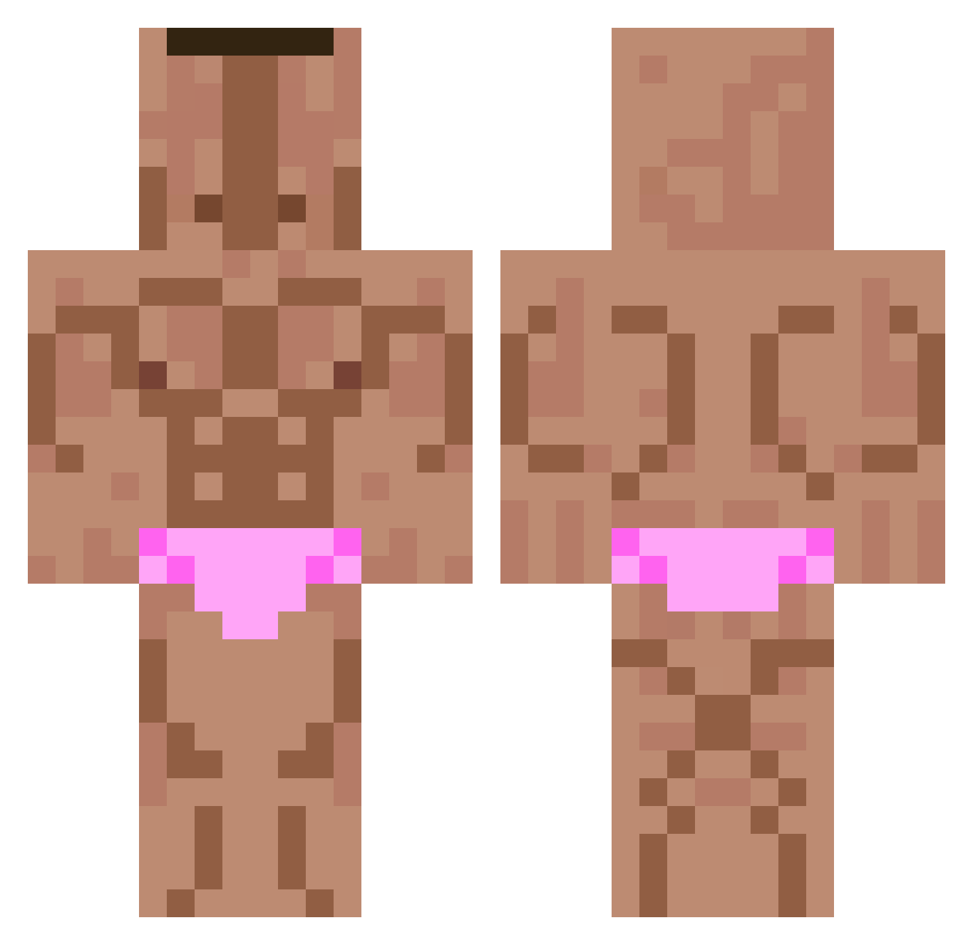 XXL_MASTERZ Minecraft skin, front and back view
