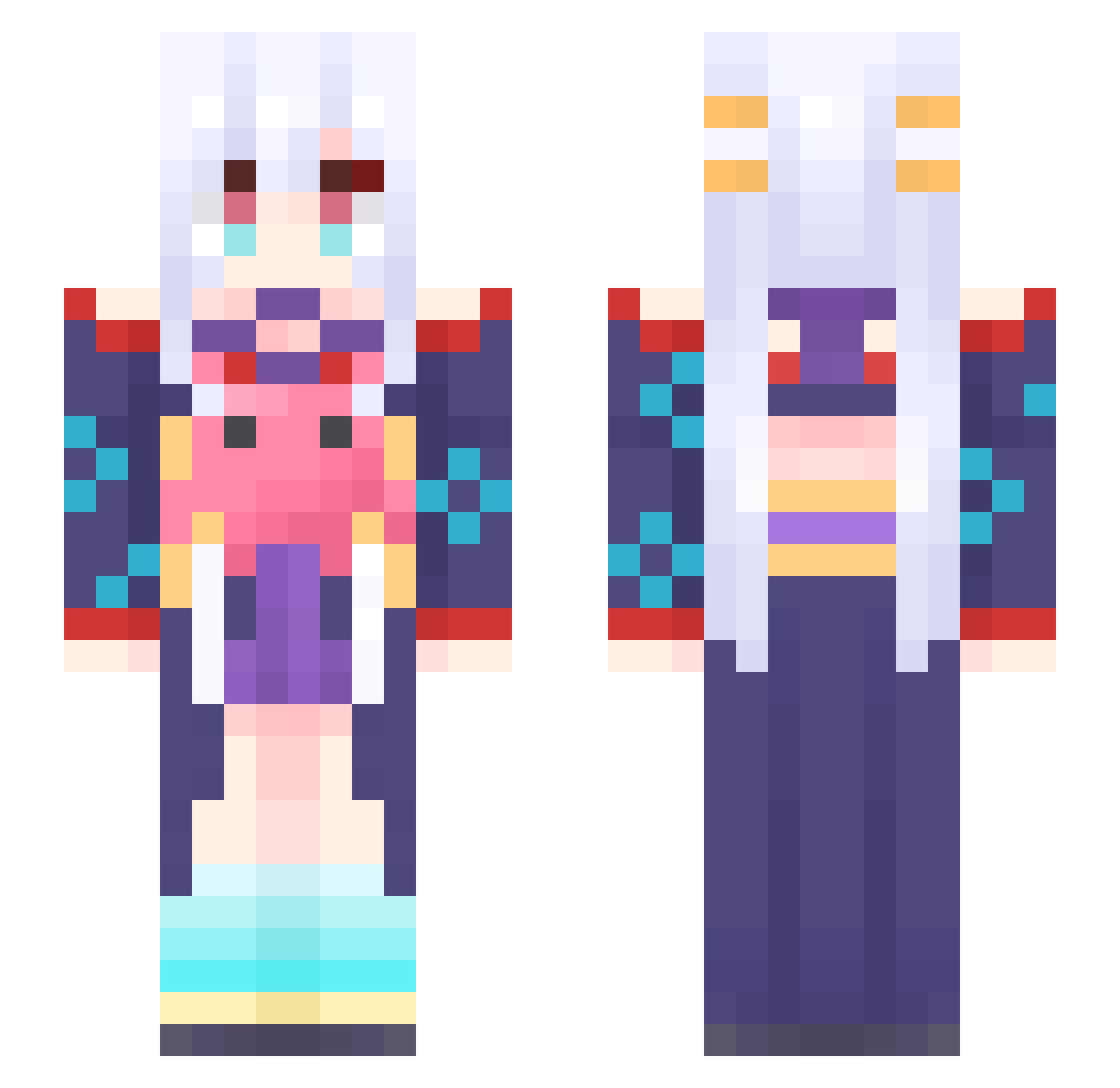 Runami_8000Y Minecraft skin, front and back view