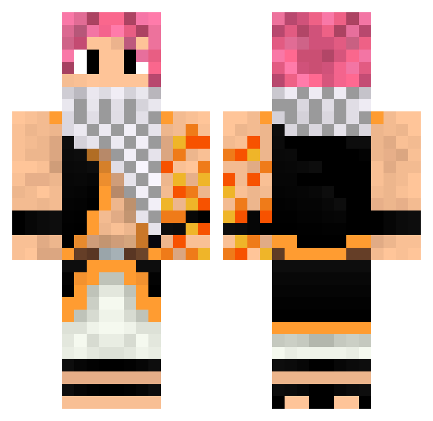 rengos7 Minecraft skin, front and back view