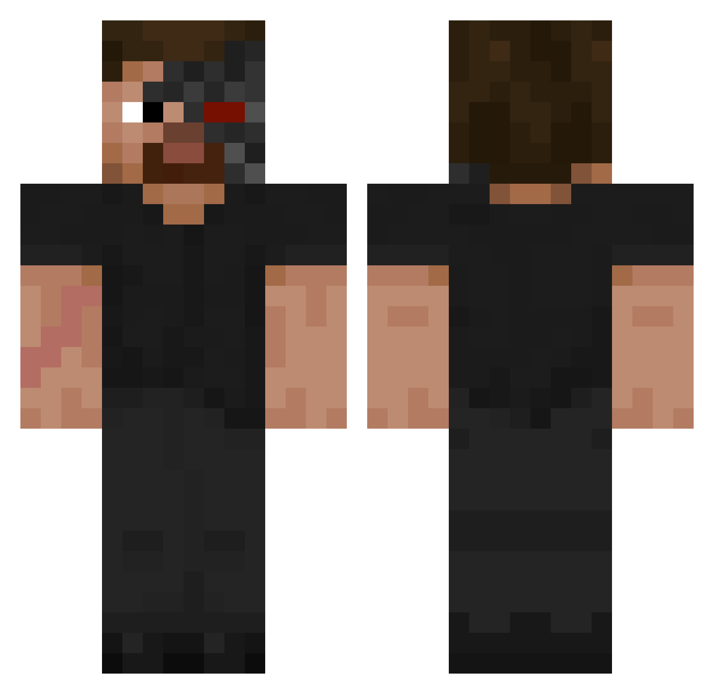 Champague Minecraft skin, front and back view