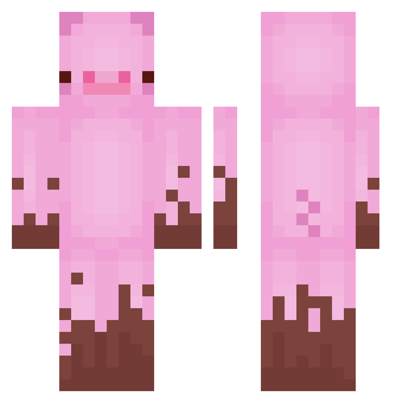 just_rex Minecraft skin, front and back view
