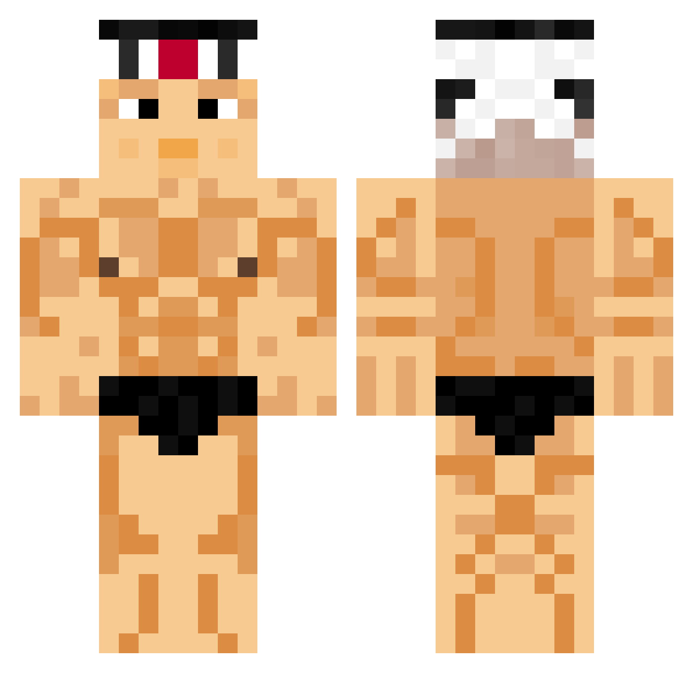 MuchoSi Minecraft skin, front and back view