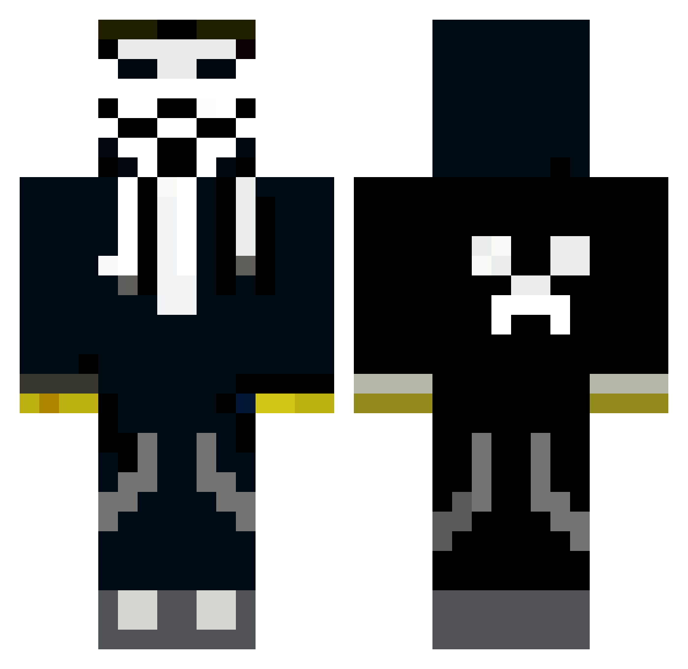 Schero47xo Minecraft skin, front and back view