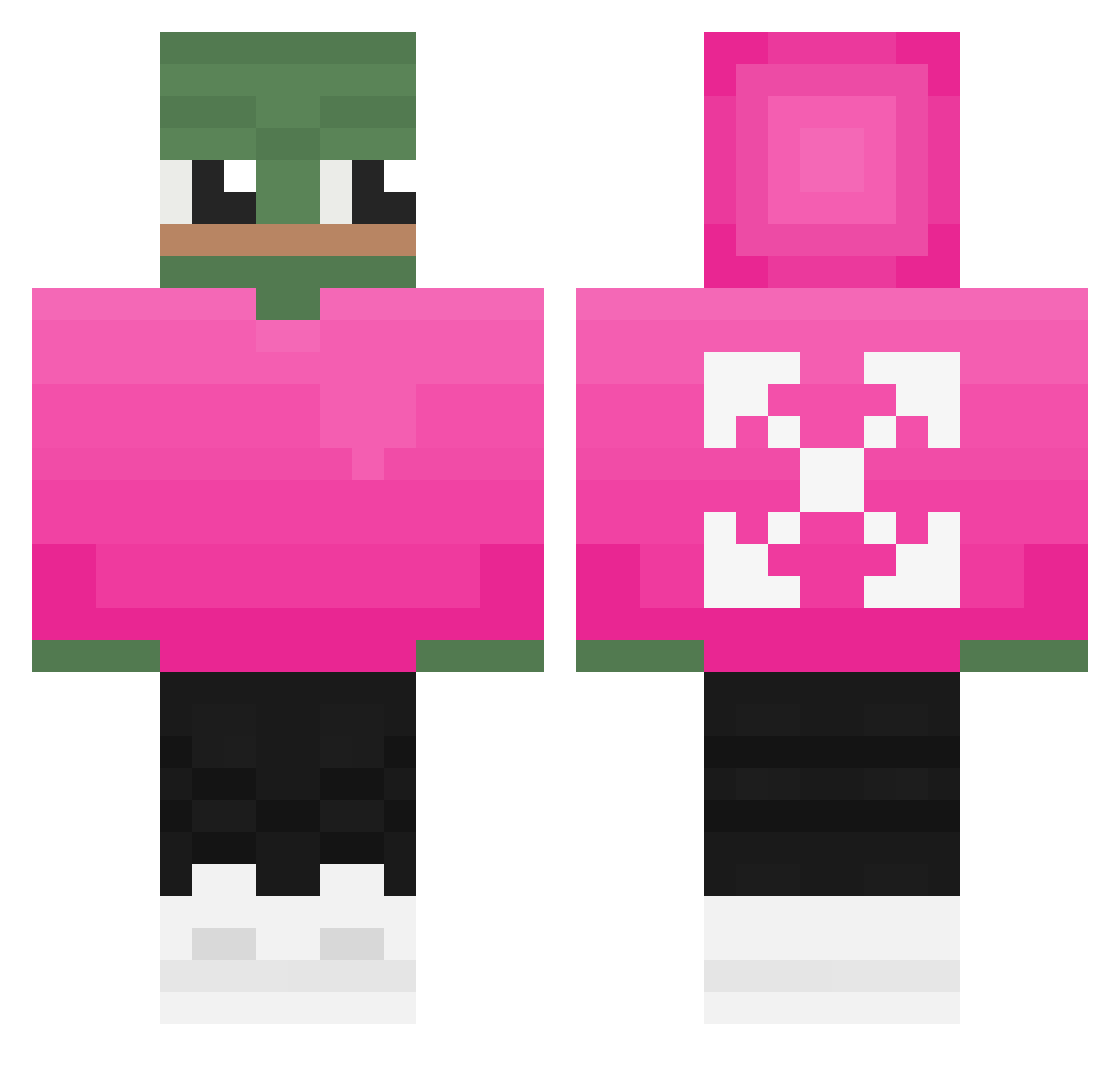 Obssesion_ Minecraft skin, front and back view