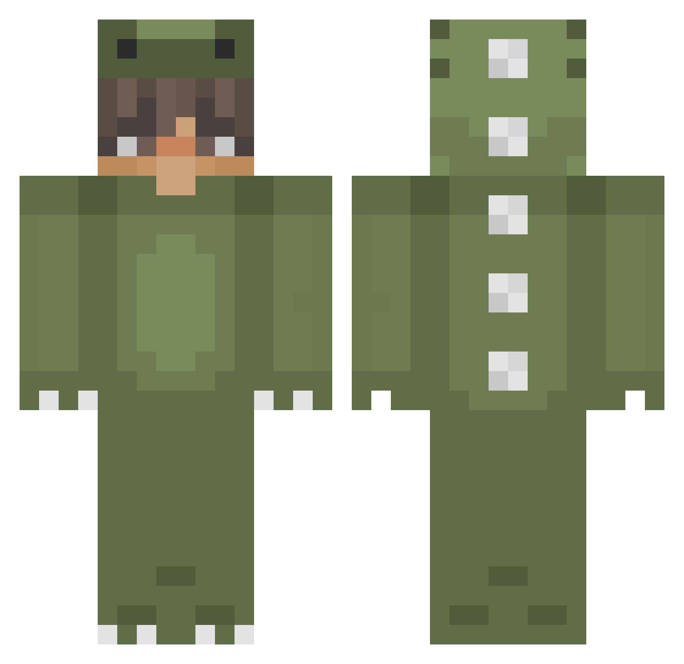 werevvolfexe Minecraft skin, front and back view