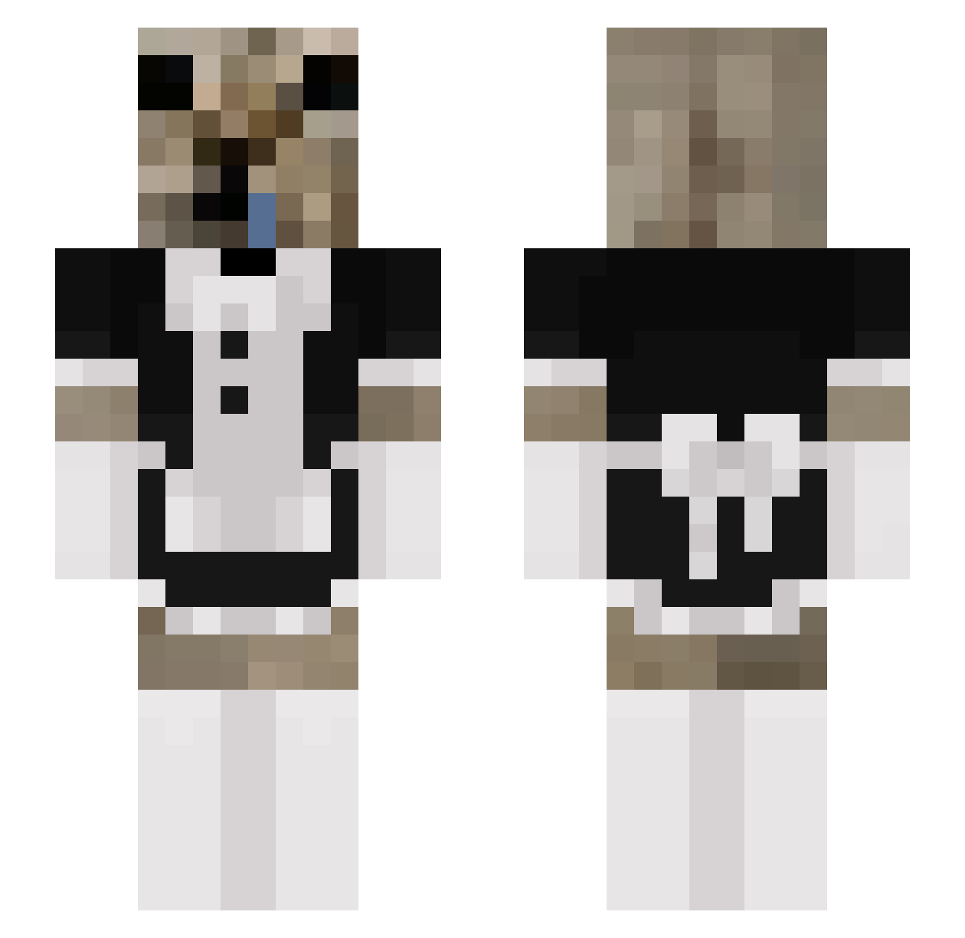 lummoxlum Minecraft skin, front and back view