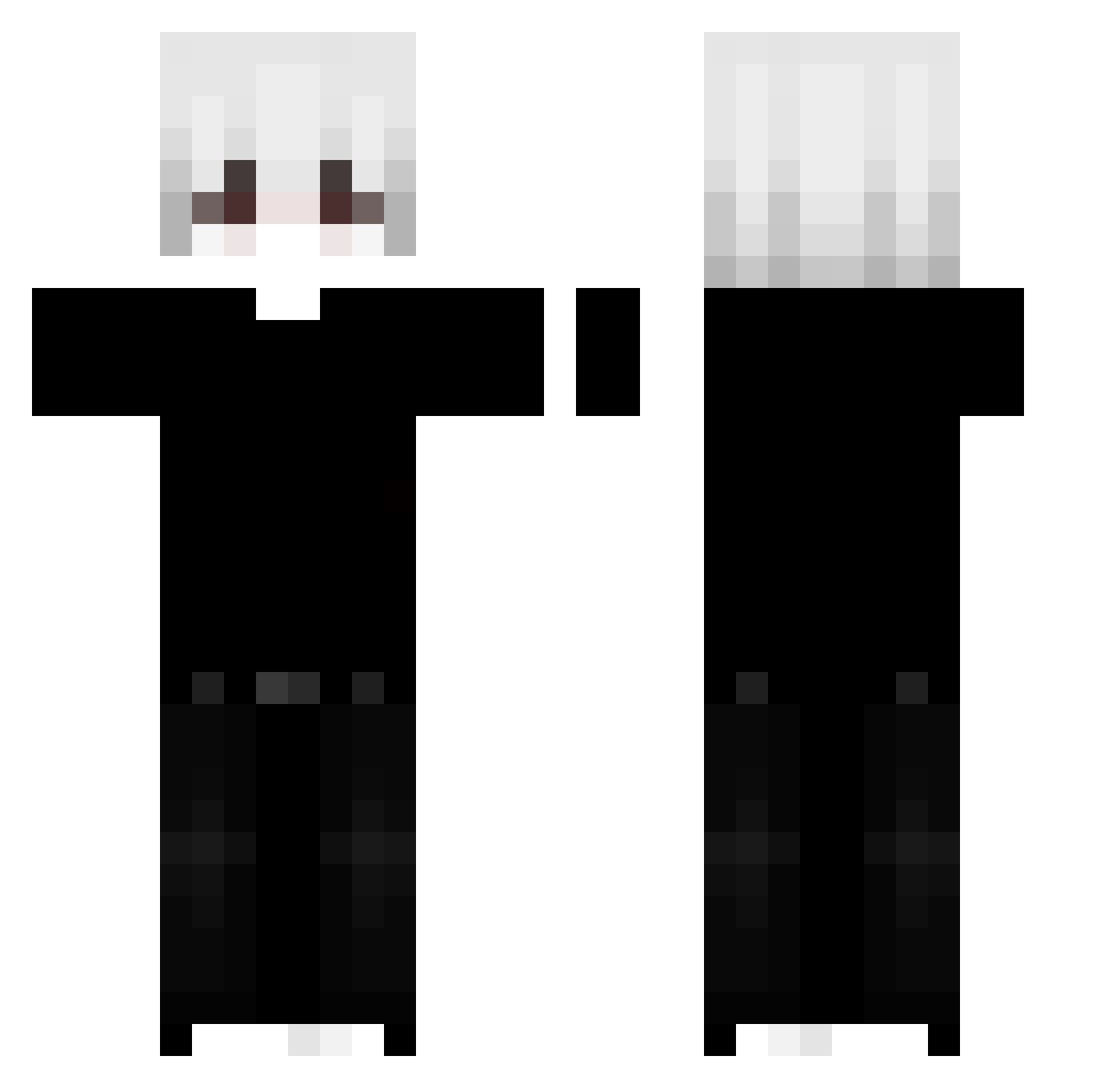 YamiRyuu_5 Minecraft skin, front and back view