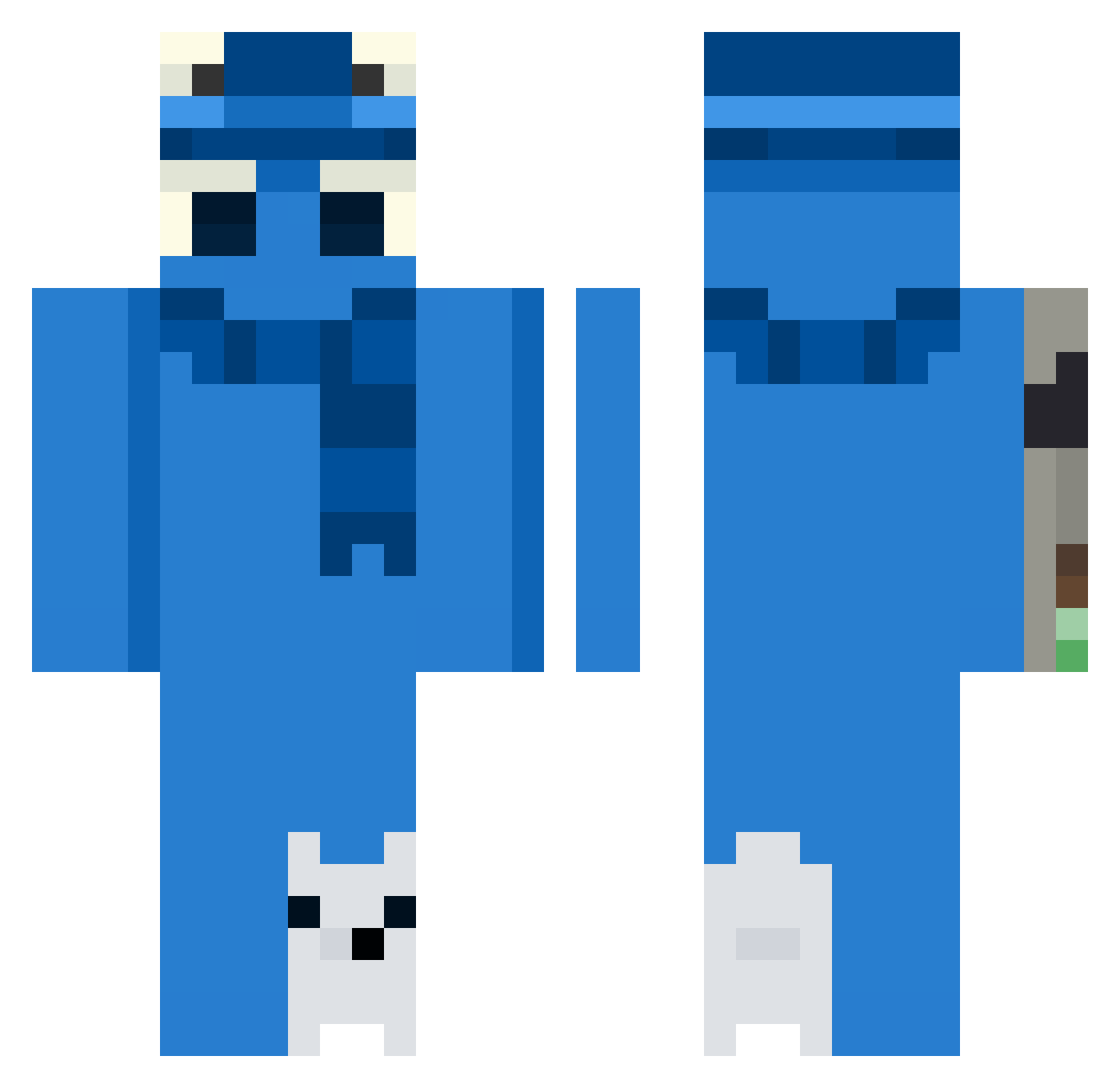 Sn__Zitsu Minecraft skin, front and back view