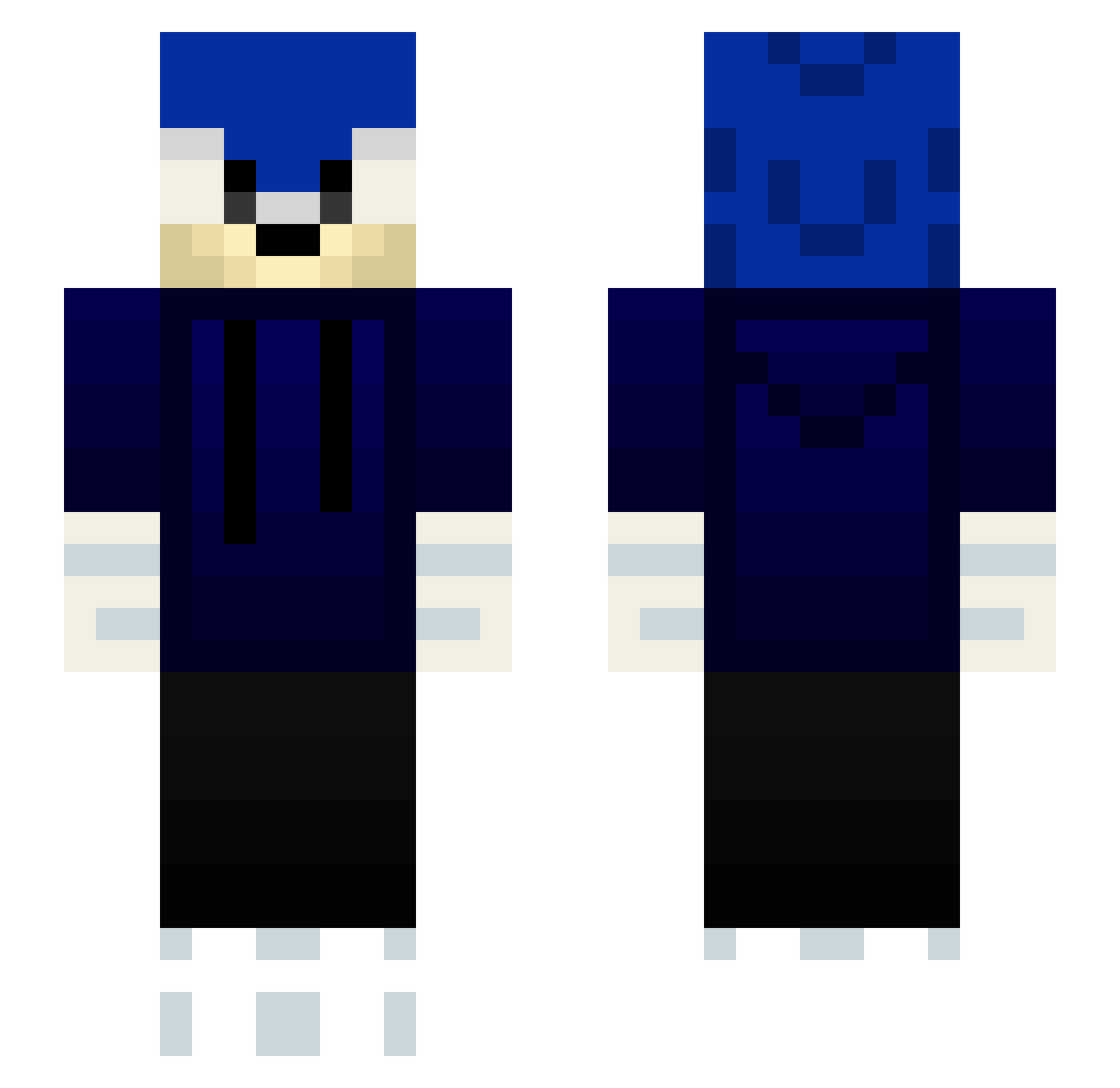 Sonic_Gamer1315 Minecraft skin, front and back view