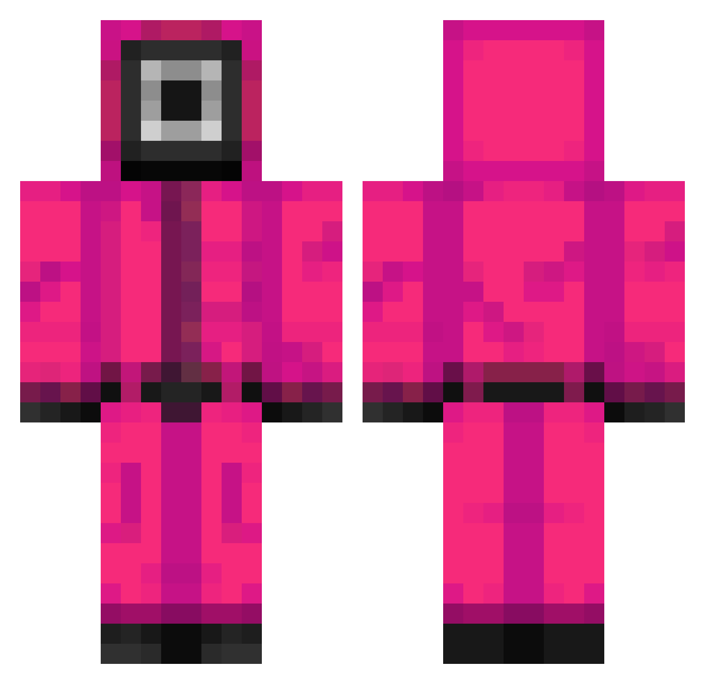 SonicGT1 Minecraft skin, front and back view