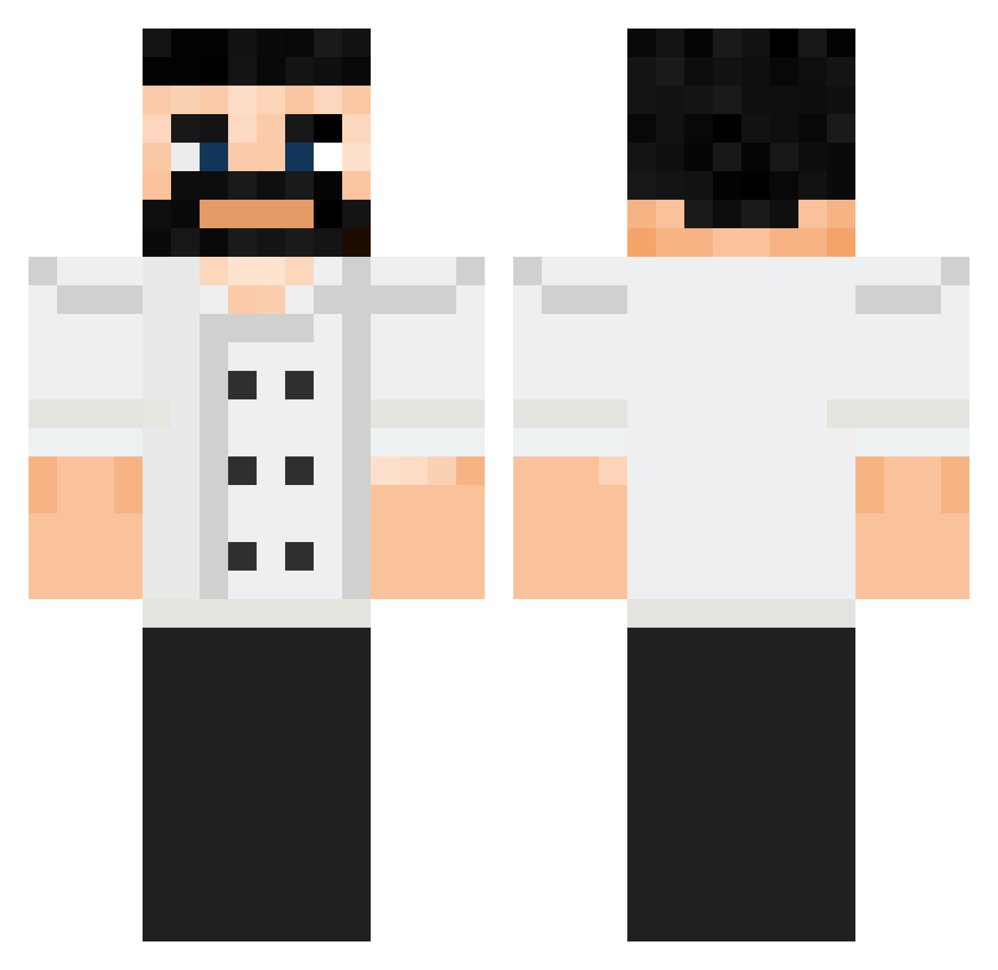 14ButFather Minecraft skin, front and back view