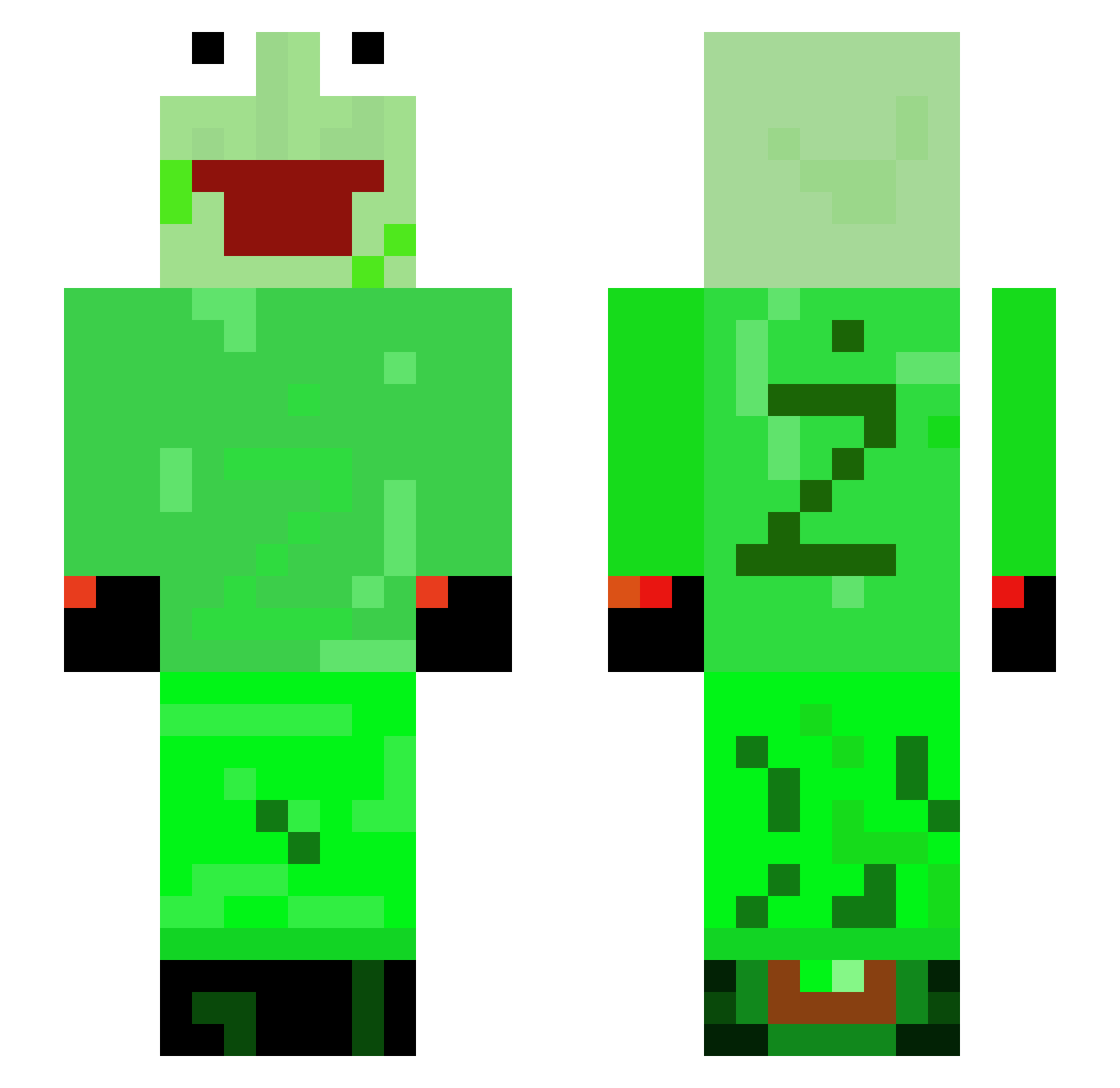 Day_Bublegum Minecraft skin, front and back view