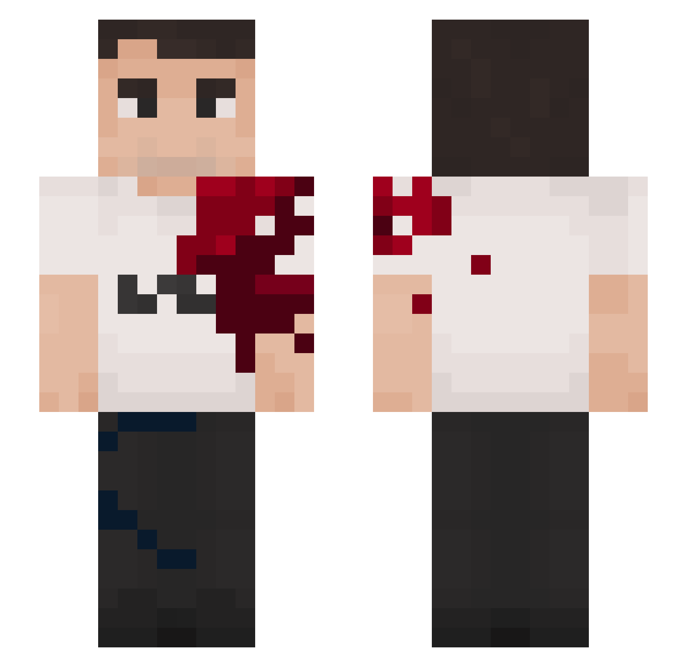 chudleykirk Minecraft skin, front and back view