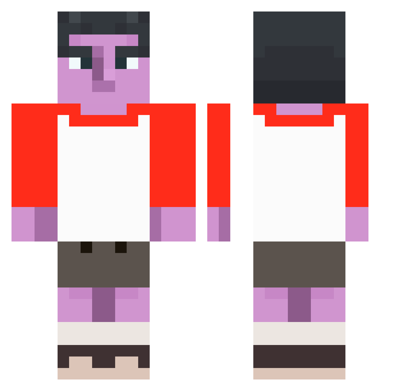 adawong7 Minecraft skin, front and back view