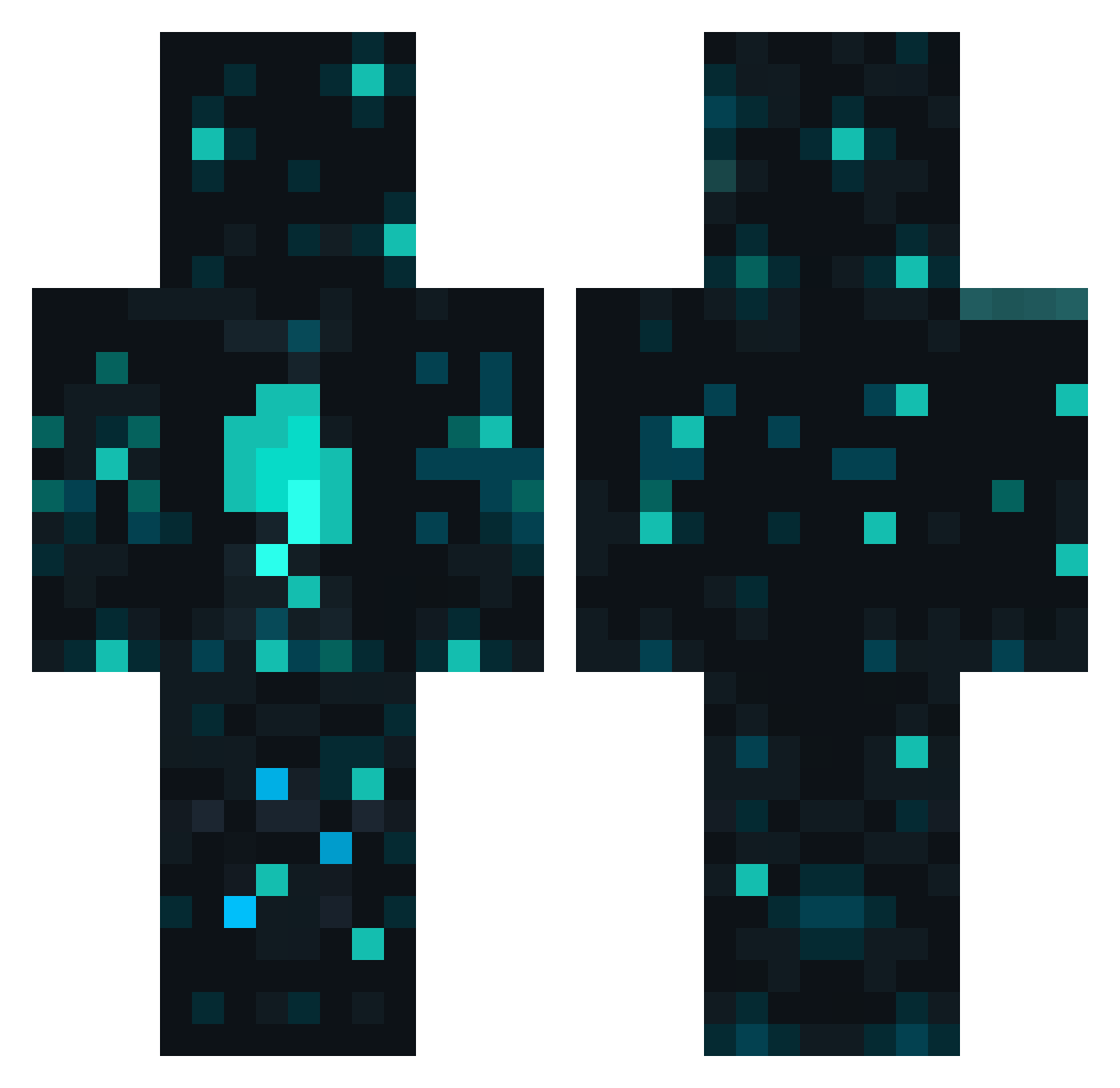 ItsNomade Minecraft skin, front and back view