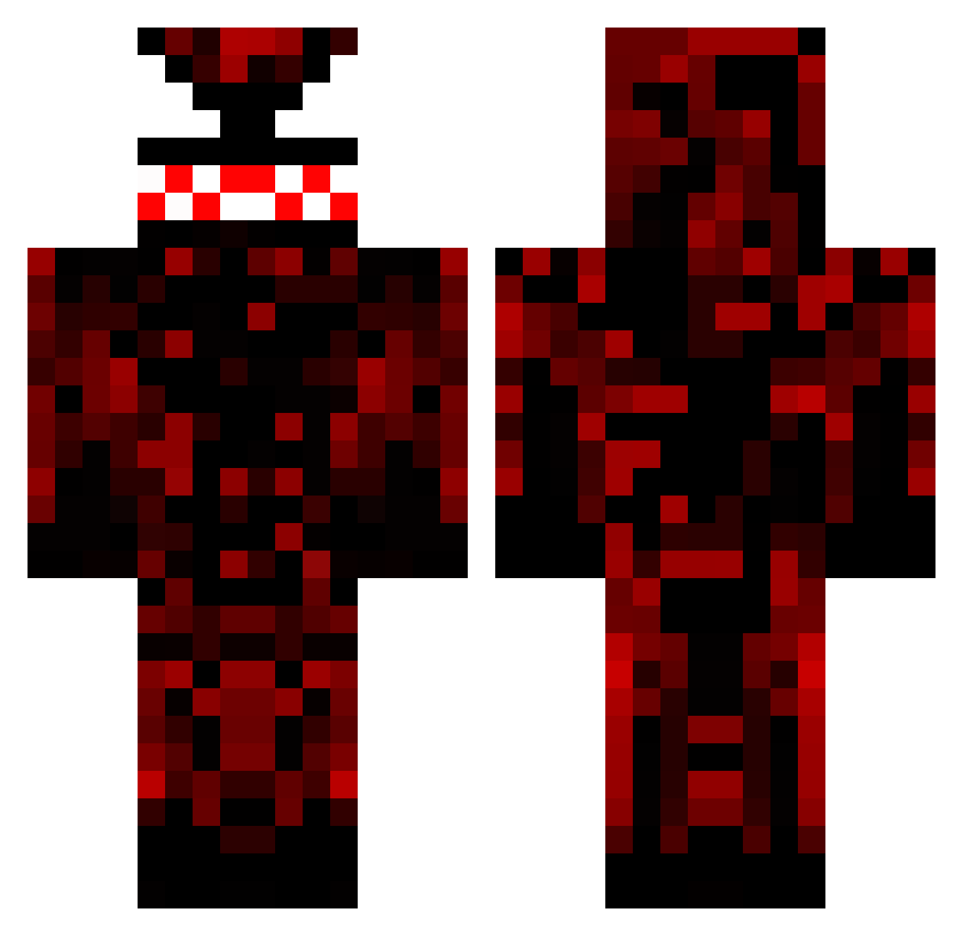 carnage811 Minecraft skin, front and back view