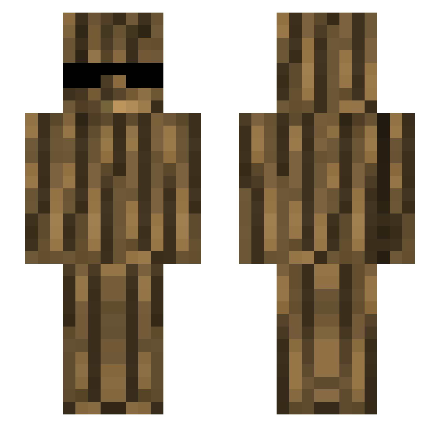 gyustur Minecraft skin, front and back view