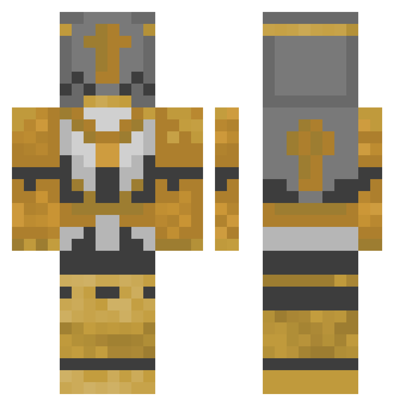 TheTrueMist Minecraft skin, front and back view